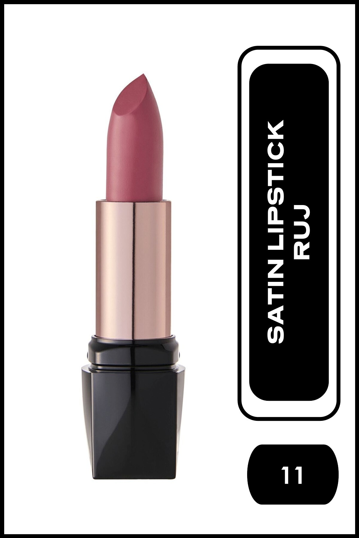 Golden Rose Satin Lipstick No: 11 - Satensi Bitişli Nemlendirici Etkili Ruj