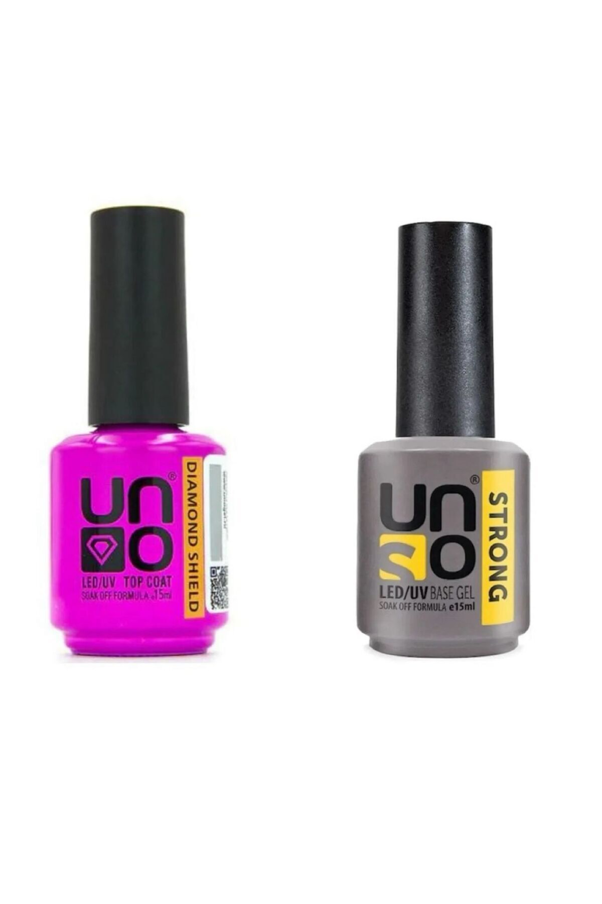 Uno Dıamond Shıeld Top Coat 15 Ml+Uno Strong Base Coat 15 ml 2'li SET
