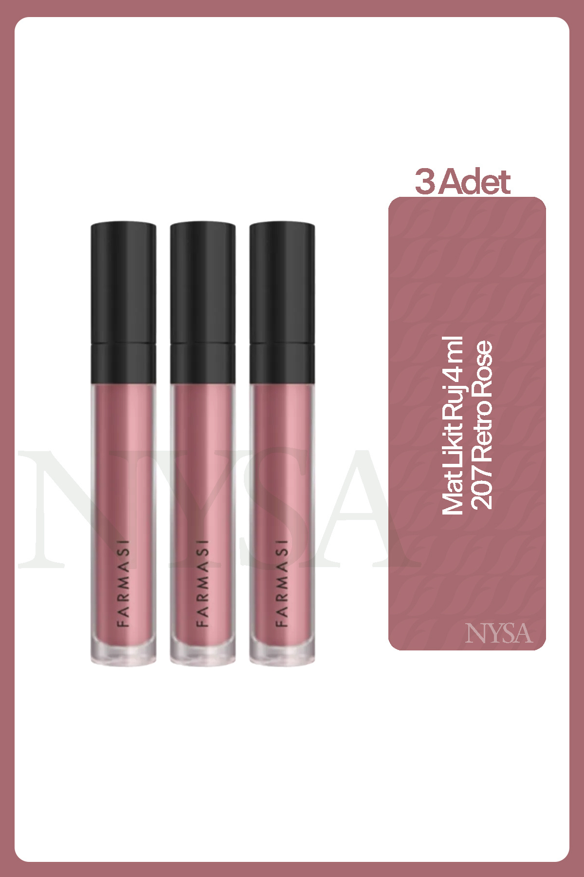 Farmasi Likit Ruj 207 Retro Rose 4 Ml - 3 Adet