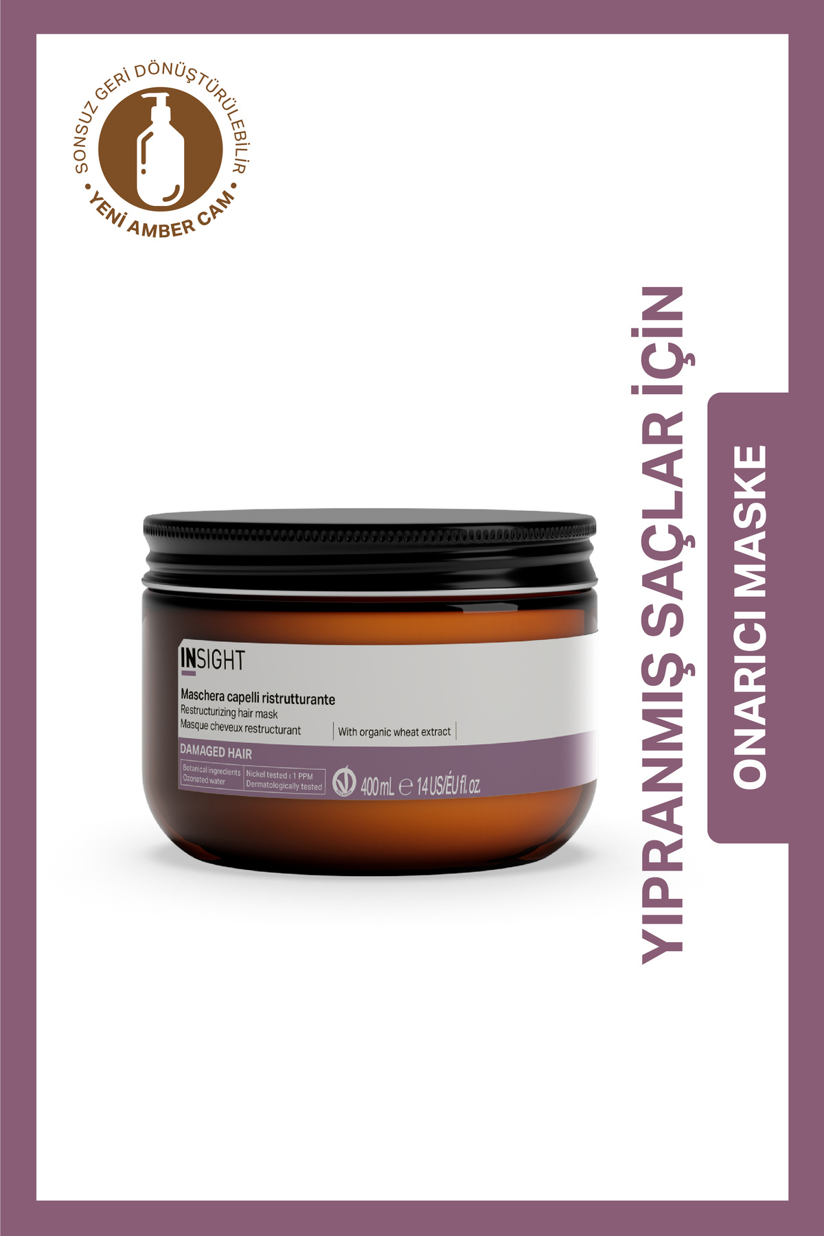 Insight Yıpranmış Saçlar için Onarıcı Maske 400 ml.