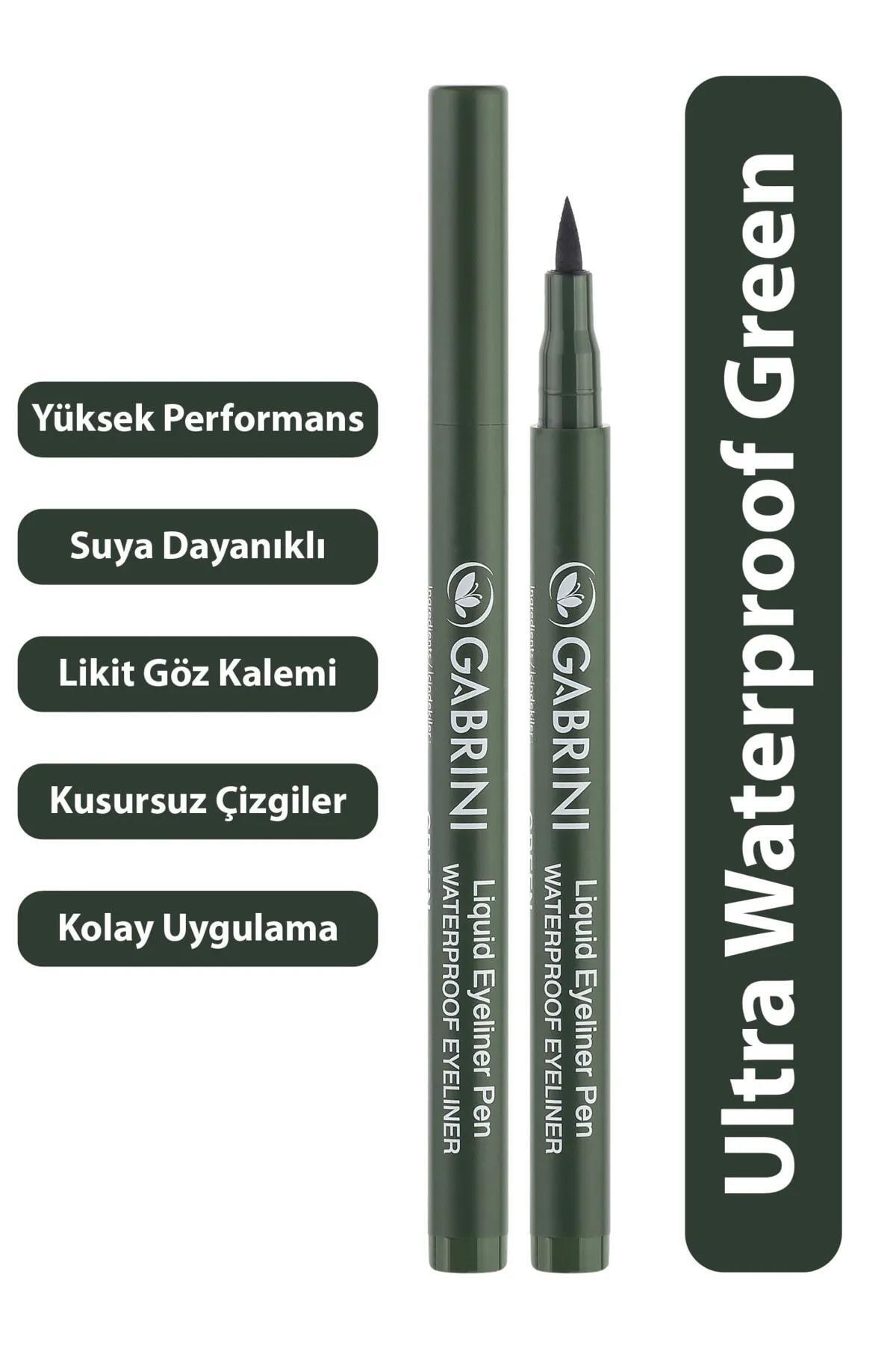 Gabrini Likit Yeşil Eyeliner Liquid Eyeliner Pen