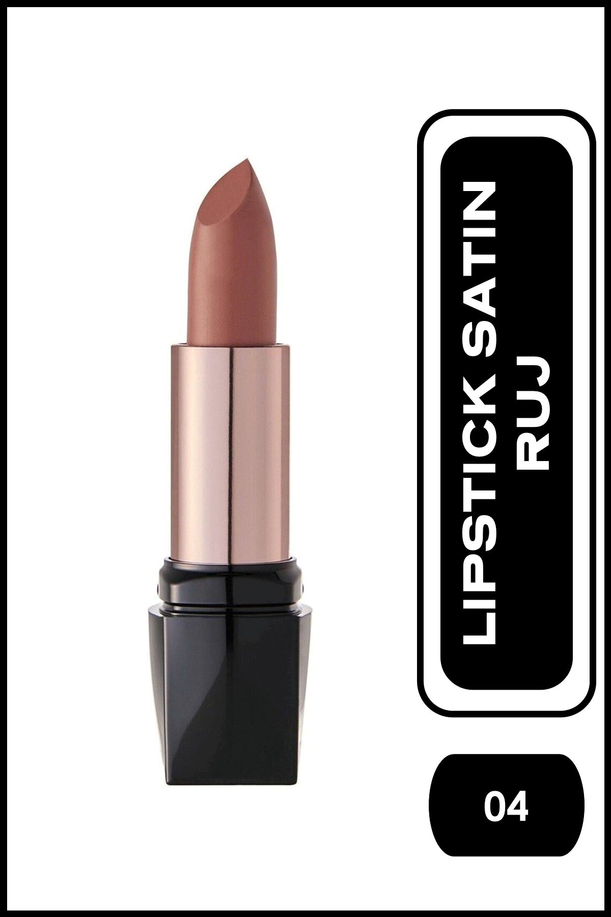 Golden Rose Satin Lipstick No: 04 - Satensi Bitişli Nemlendirici Etkili Ruj