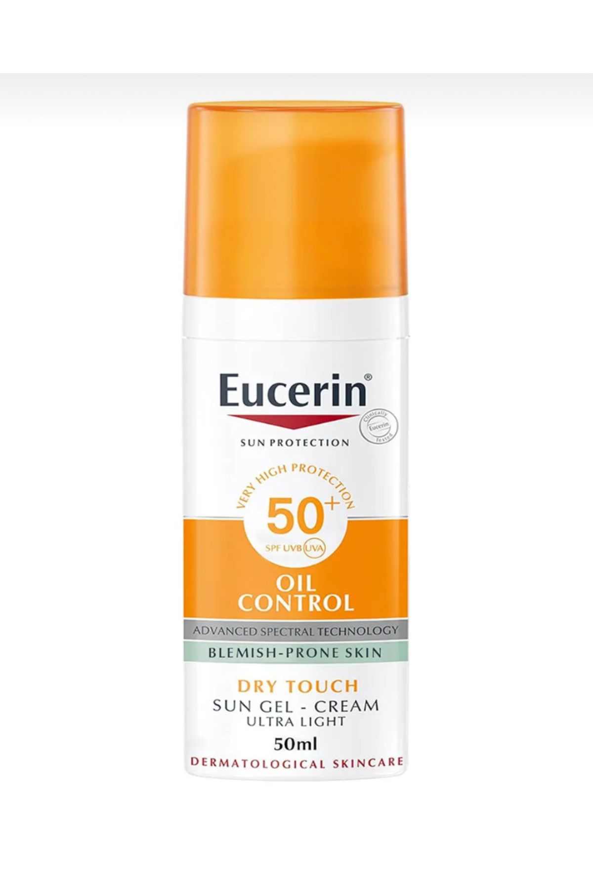 Eucerin Güneş Koruma Yağı Kontrolü SPF50+ Akneye Eğilimli Ciltler İçin Kuru Dokunuş Jel Krem 50ml