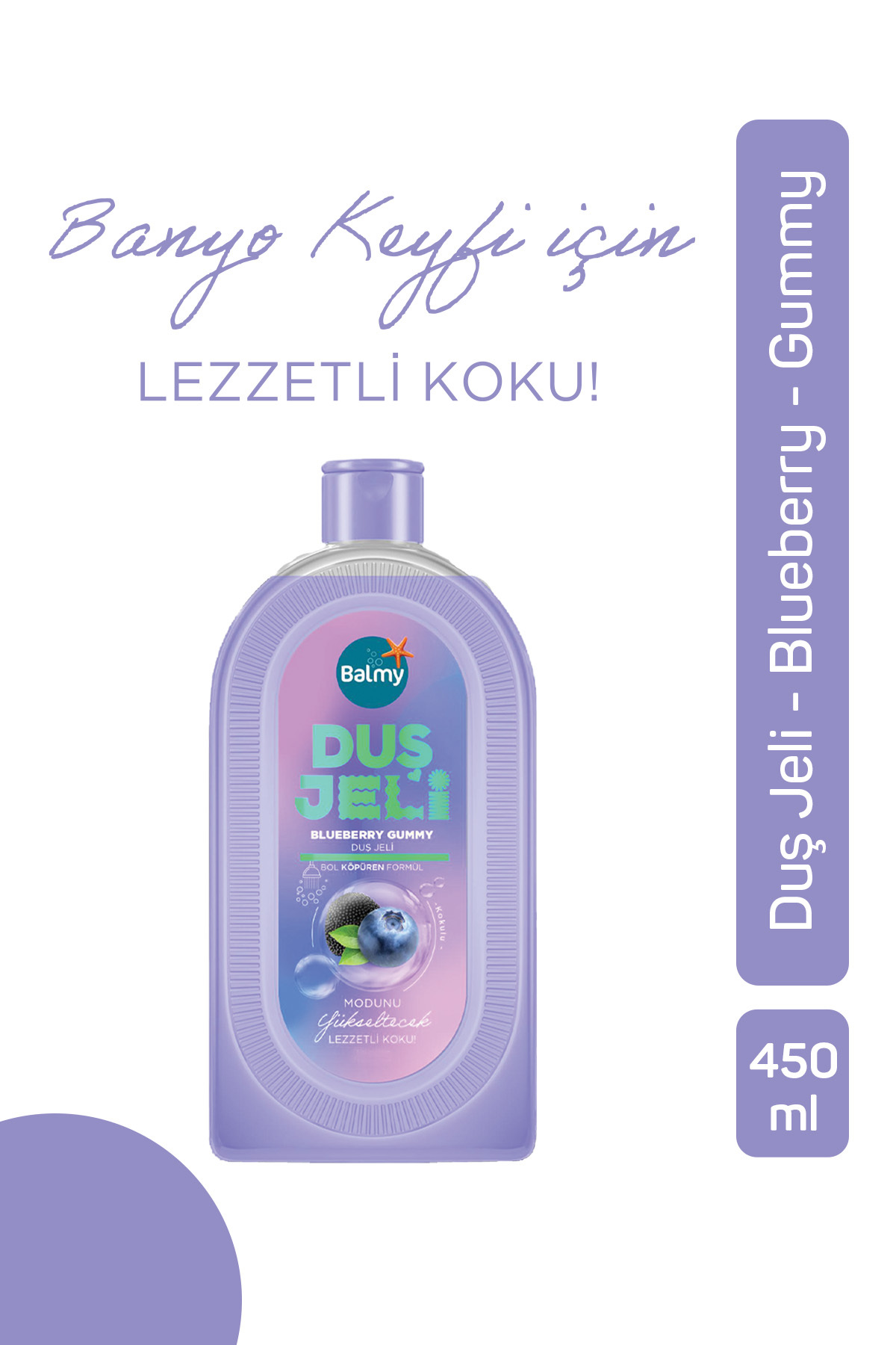 Balmy Besleyici Ve Nemlendirici Yaban Mersini Aromalı Duş Jeli 450ml