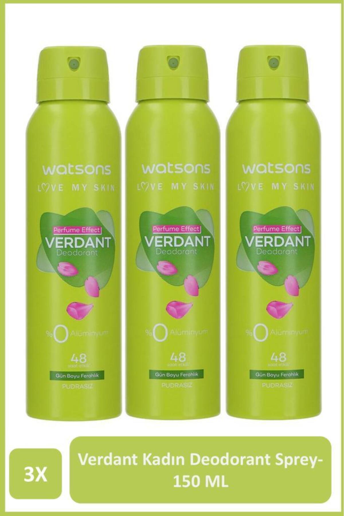 Watsons Verdant Deodorant Sprey Pudrasız 3x150ml