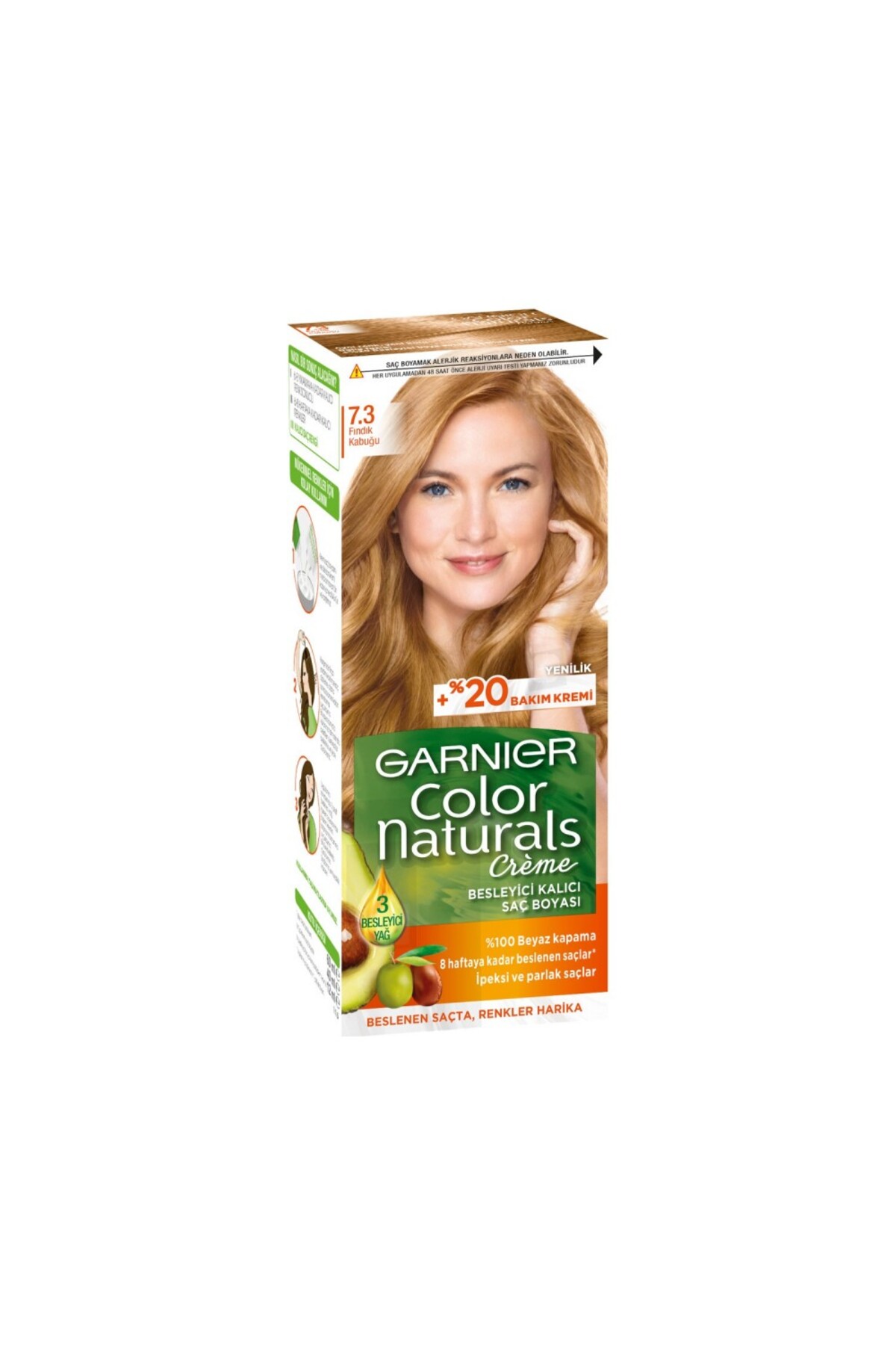 Garnier Color Naturals Saç Boyası 7.3 Altın Karamel
