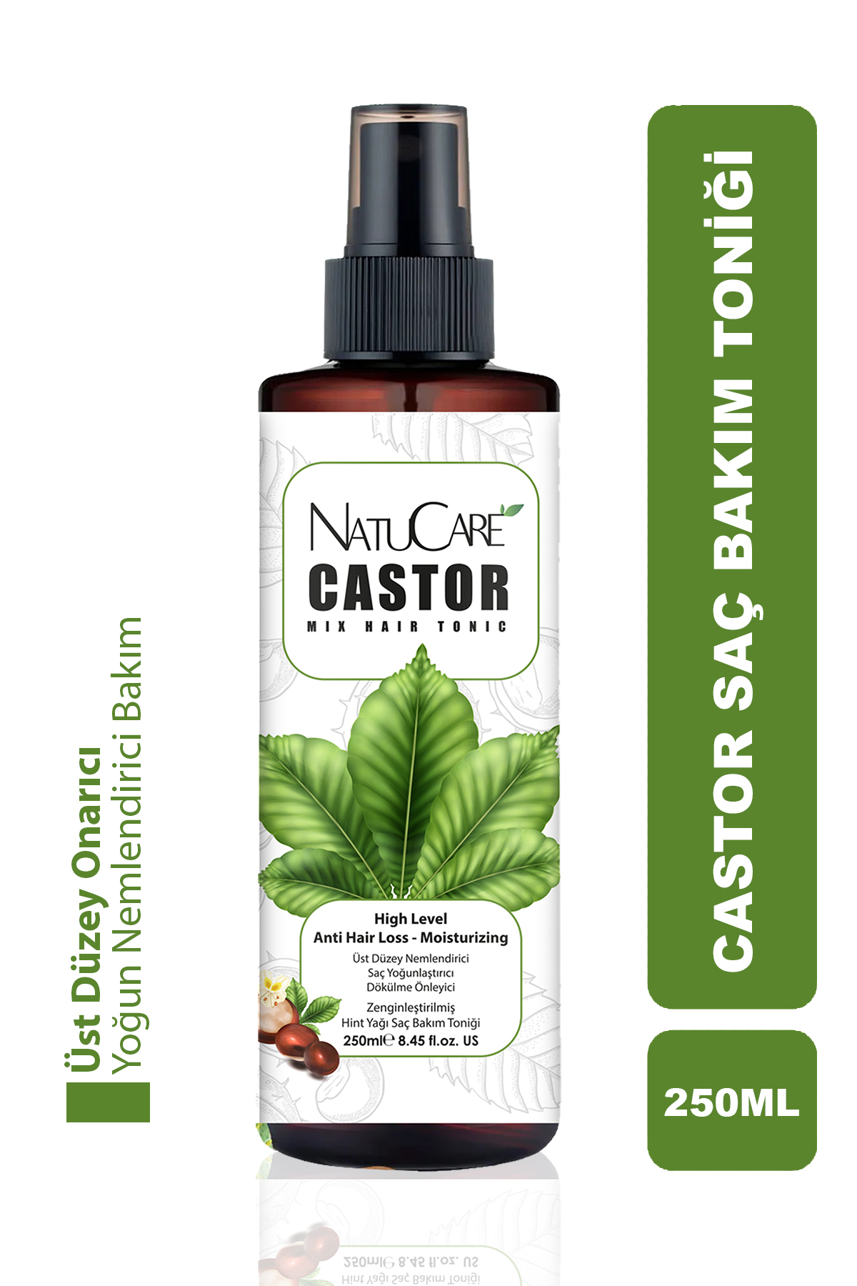 NatuCare Üst Düzey Onarıcı Ve Yoğun Nemlendirici Castor Hint Saç Bakım Toniği 250ml