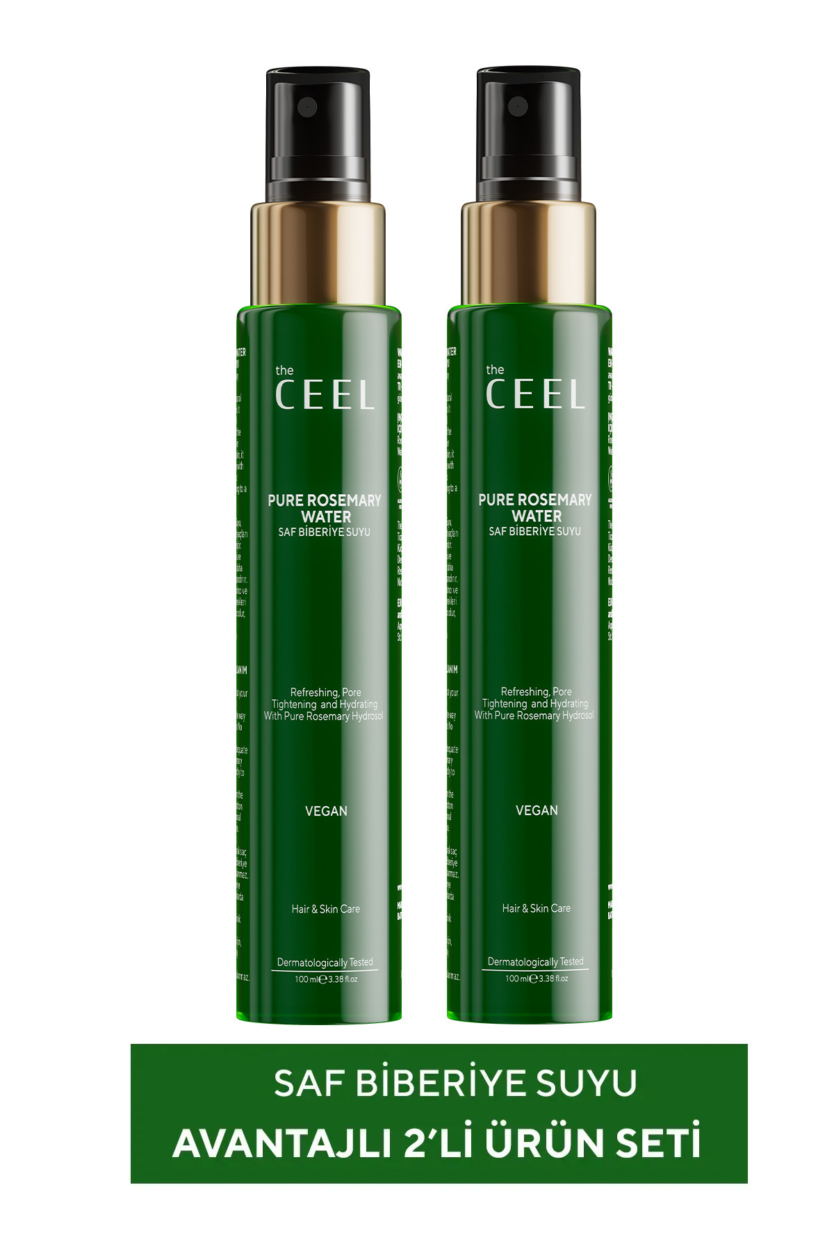 The Ceel 2'li Saf Biberiye Suyu Saç Toniği 100 ml × 2
