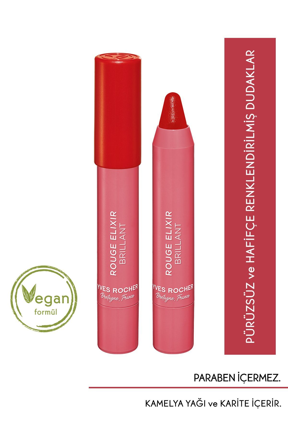 Yves Rocher Parlak Kalem Ruj-2.2g-07.kamelya Kırmızısı