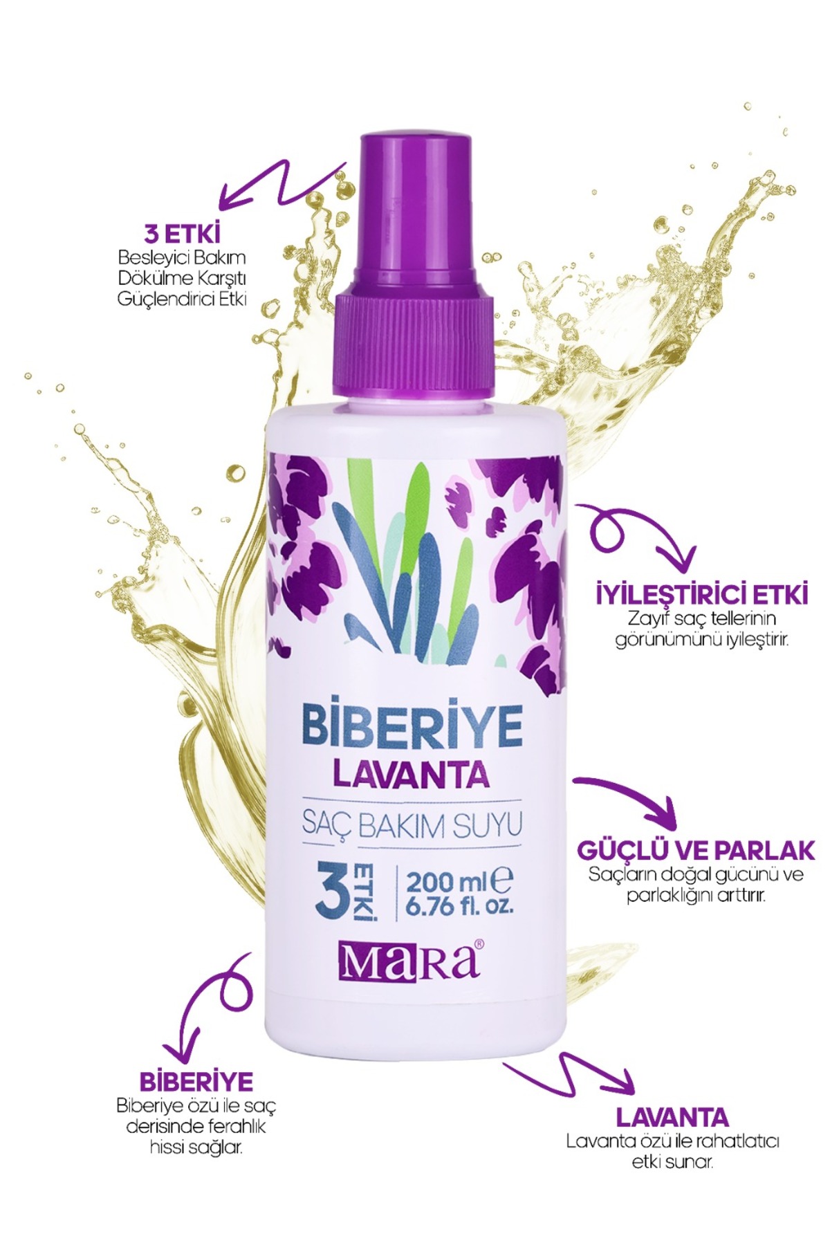 Mara BIBERIYE LAVANTA SAC SUYU 200 ml