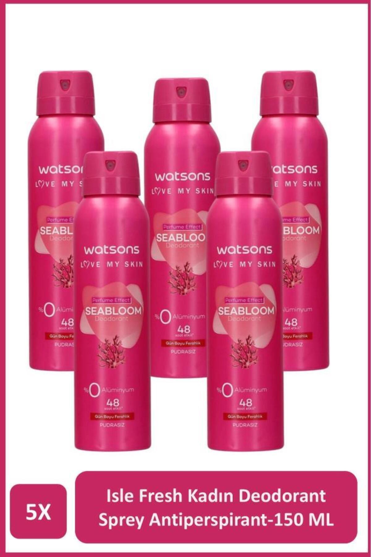 Watsons Seabloom Deodorant Sprey Kadın Pudrasız 5x150ml