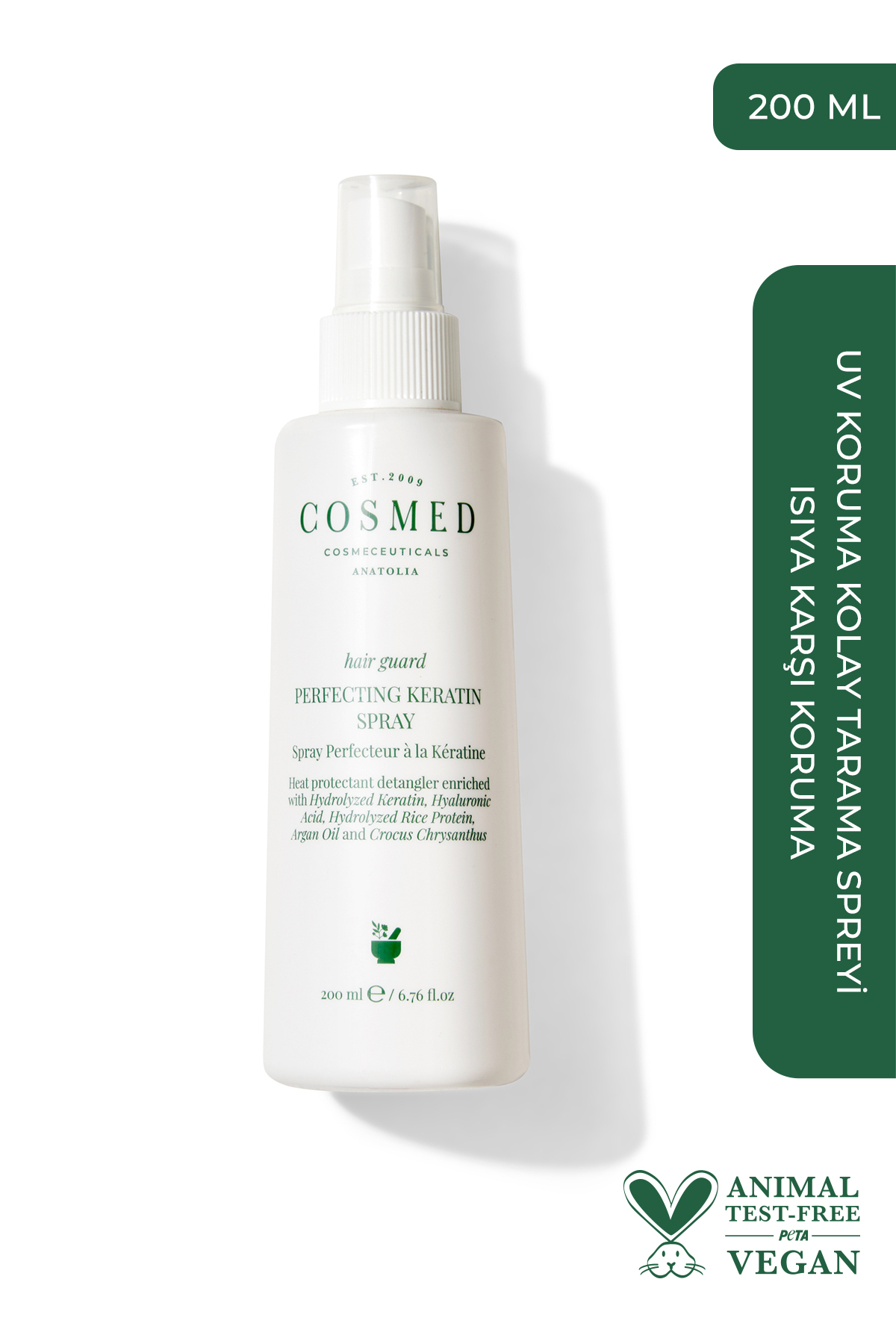 COSMED UV Koruma Kolay Tarama Spreyi - Isıya Karşı Koruma/HAIR GUARD PERFECTING KERATIN SPRAY