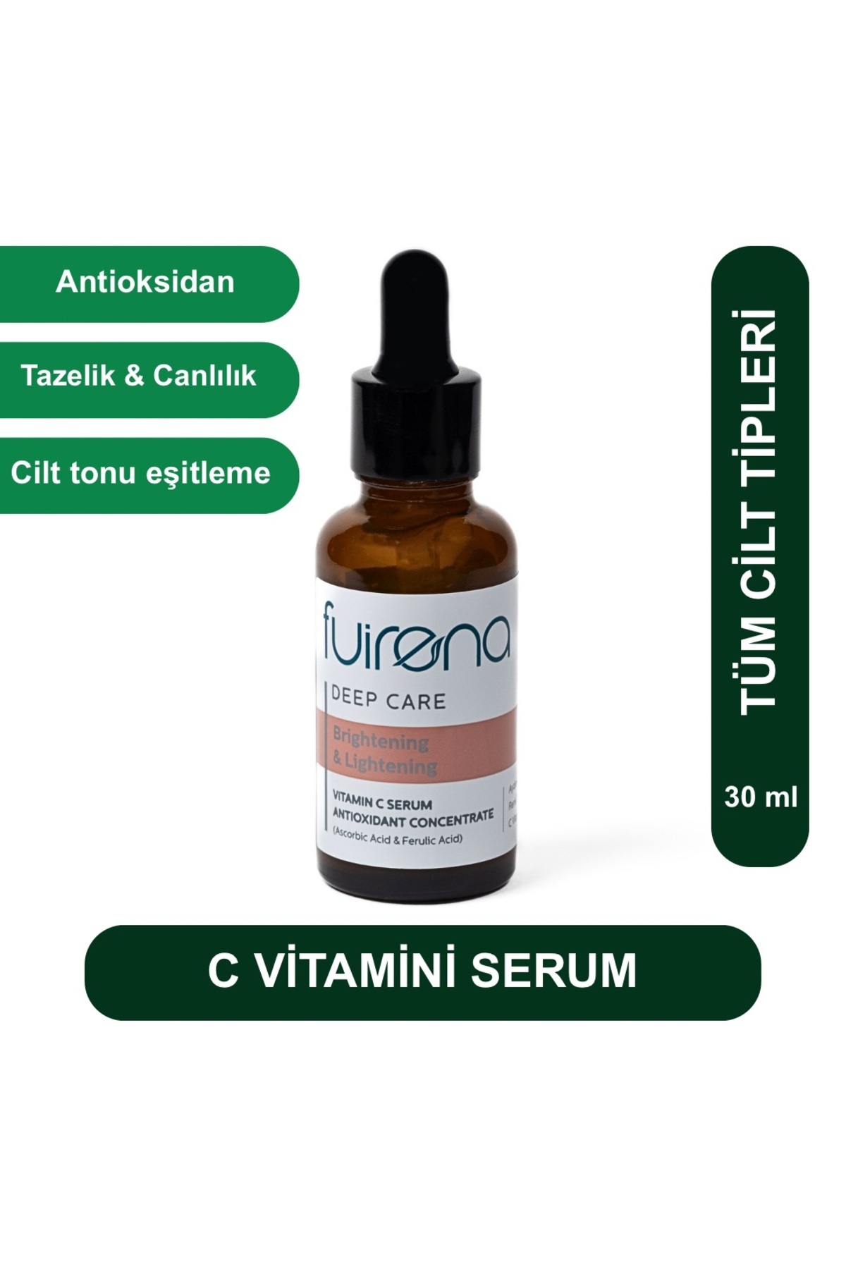 Fuirena Deep Care Vitamin C Aydınlatıcı Cilt Tonu Eşitleyici Cilt Bakım Serumu