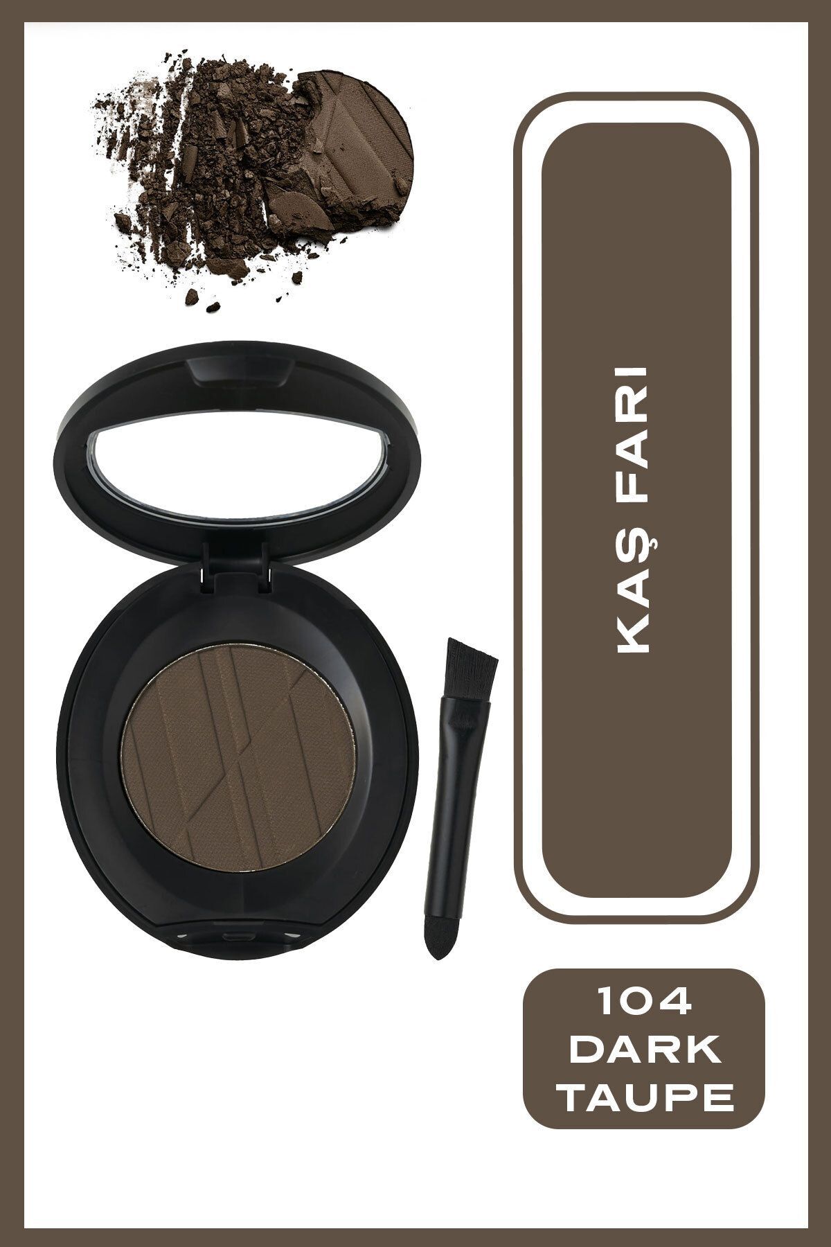 Golden Rose Eyebrow Powder No: 104 Dark Taupe - Doğal Kaş Farı