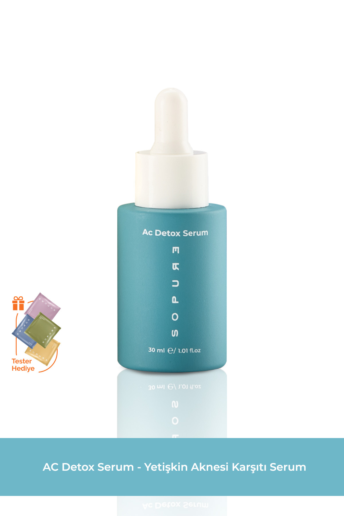Sopure AC Detox Serum- Karşıtı, Azelaik Asit ve Niasinamid İçeren Yetişkin Aknesi ve Gözenek Arındırıcı Retinol Serum-30 ML