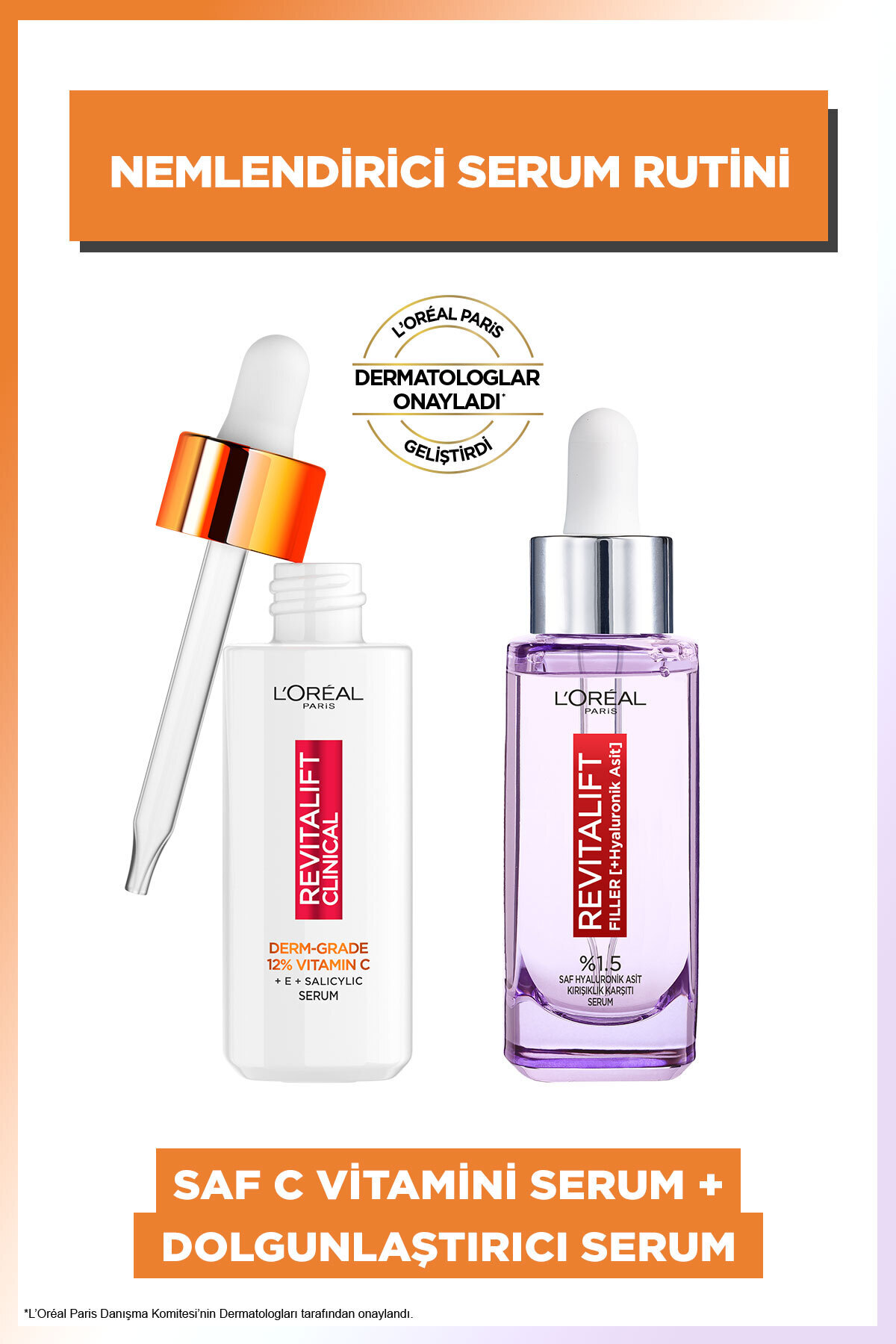 L'Oreal Paris Revitalift Clinical %12 Saf C Vitamini Serum & Revitalift Filler %1.5 Saf Hyaluronik Asit Serum