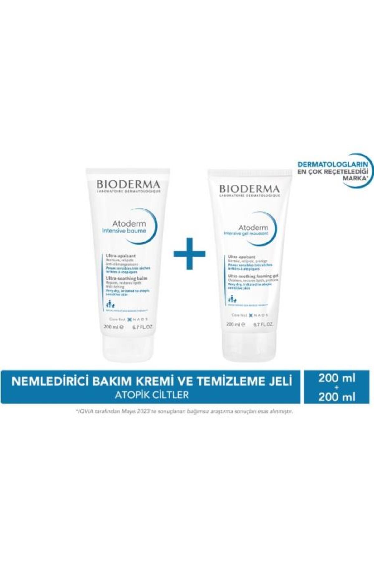 Bioderma Atoderm Intensive Balm 200 ml Intensive Yıkama Jeli 200 ml