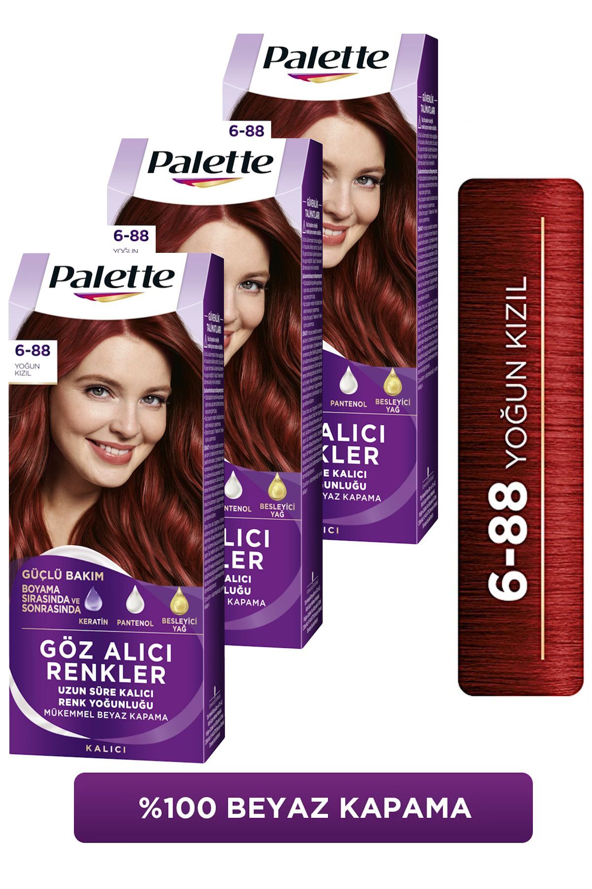 Palette Göz Alıcı Renkler 6-88 Yoğun Kızıl x 3 Adet