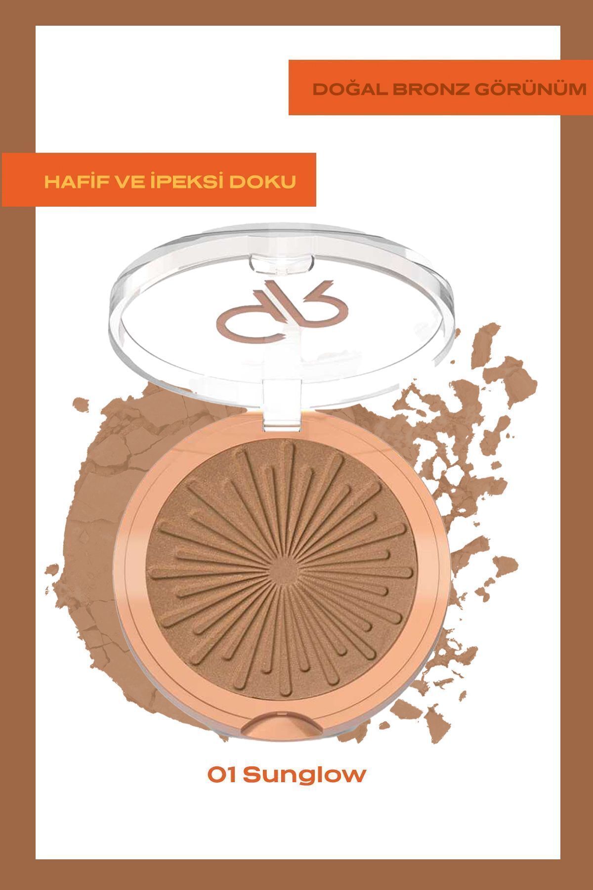 Golden Rose Sun Bright Bronzer Powder No: 01 Sunglow - Işıltılı Bronzlaştırıcı Pudra