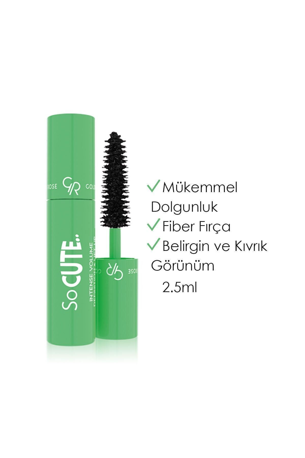 Golden Rose So Cute Intense Volume & Lift Up Mascara - Mini Boy Siyah Maskara 2,5 ml