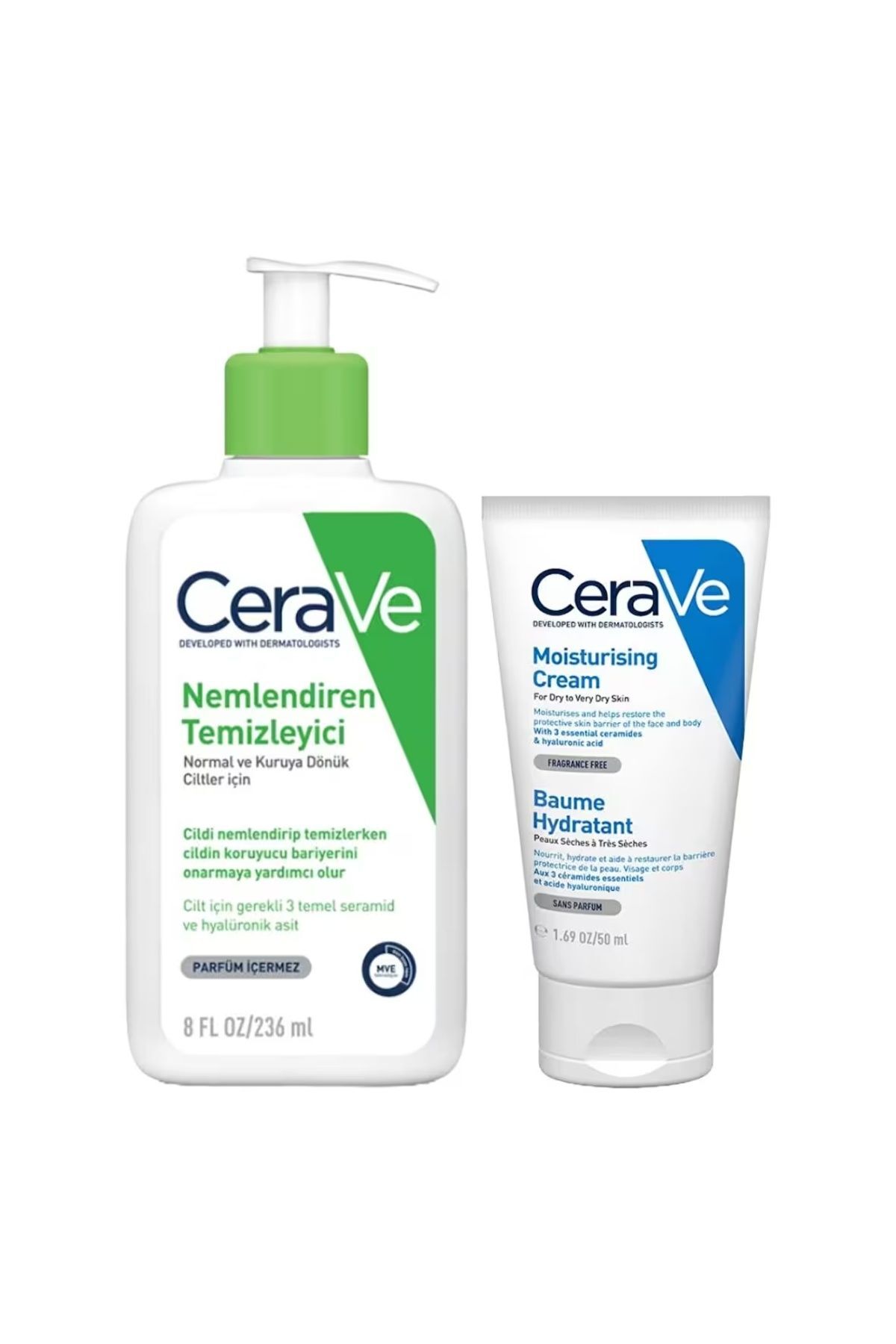 CeraVe Nemlendiren Temizleyici 236 ml Nemlendirici Krem Kuru Ciltler Seramid ve Hyalüronik As