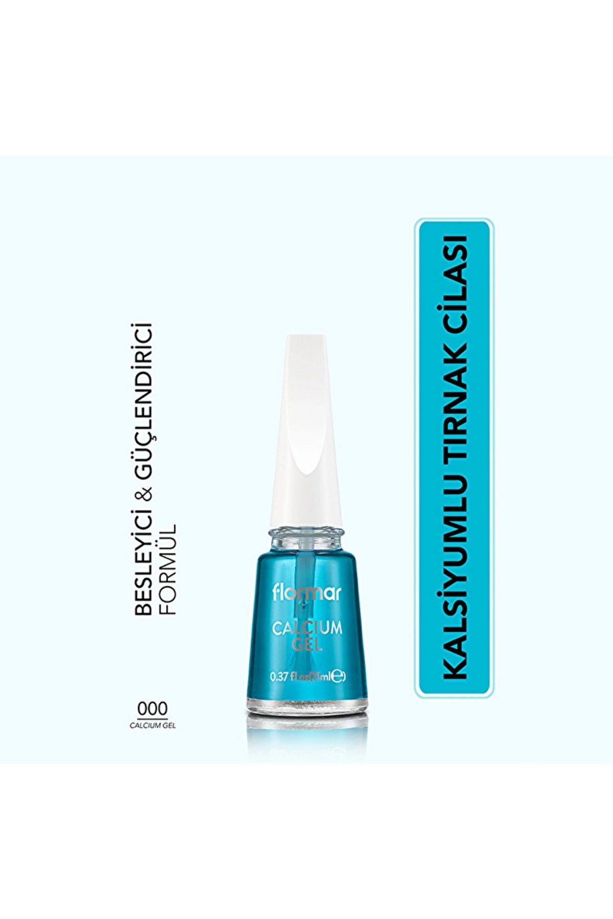 Flormar Calcium Gel Tırnak Güçlendirme Etkili Oje Bazı / Tırnak Cilası