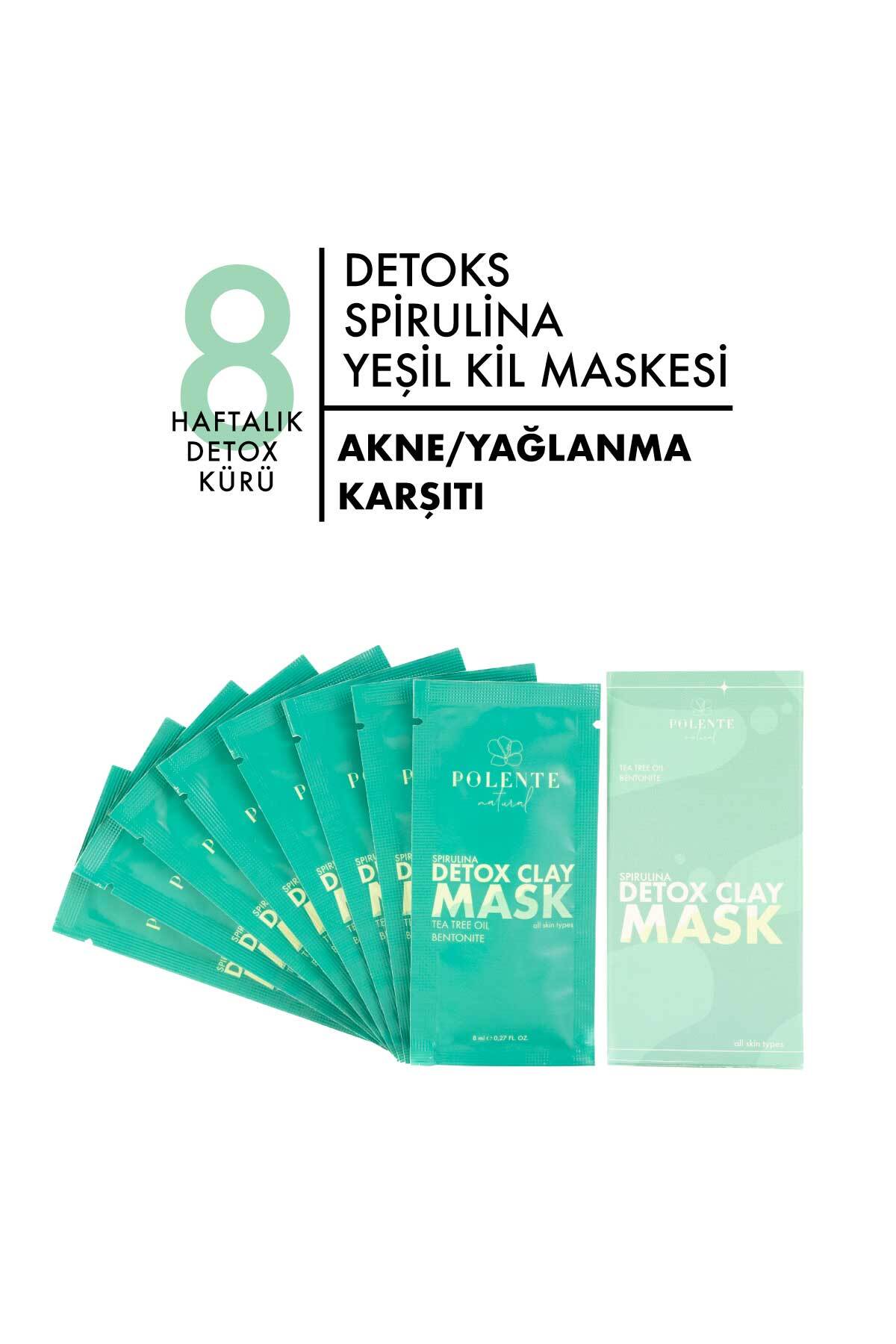 Polente Natural Spiriluna Yosunlu Detox Kil Maskesi (8 ML X 8 ADET)
