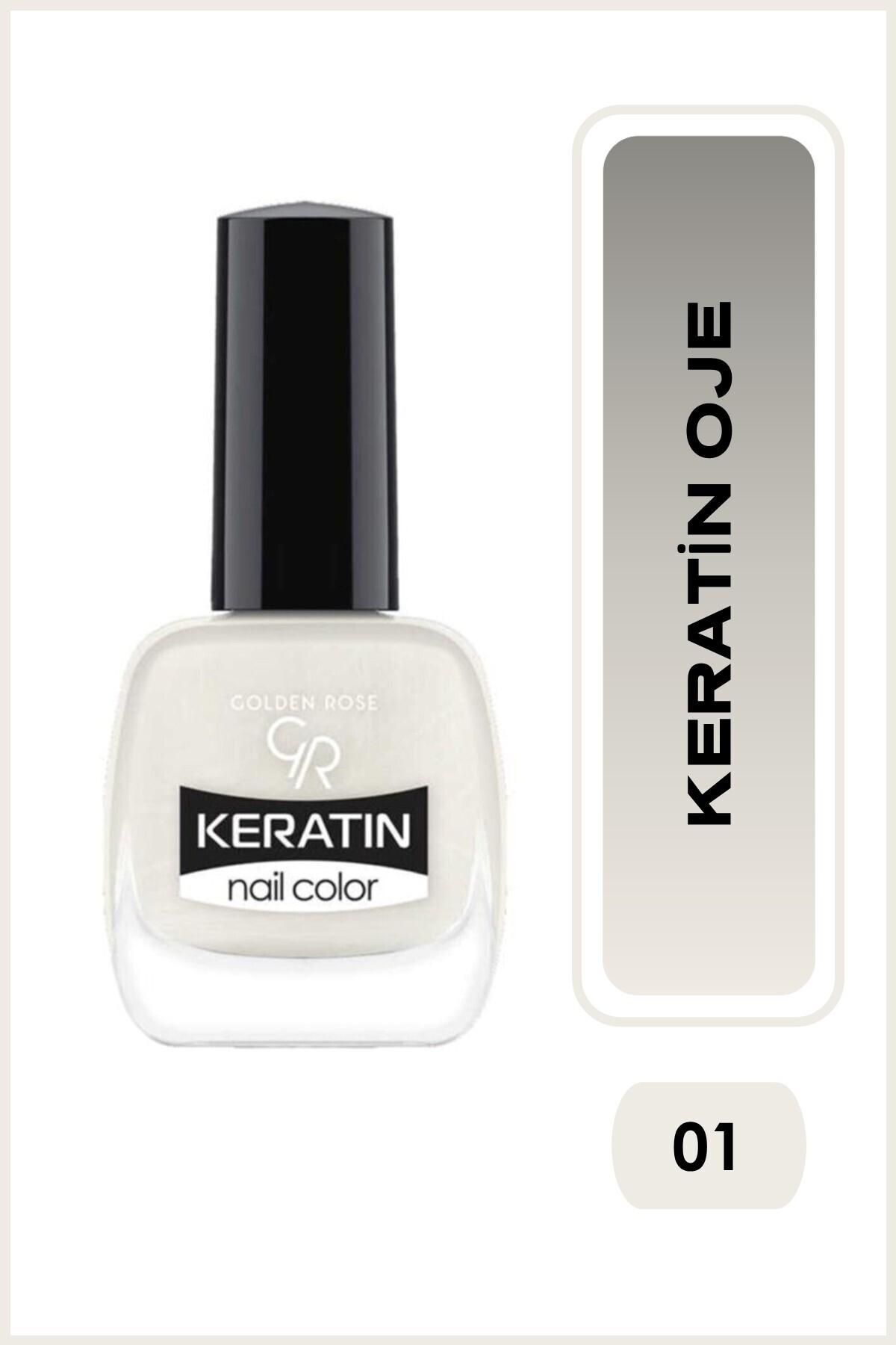 Golden Rose Keratin Nail Color No: 01 - Keratin İçerikli Güçlendirici Parlak Oje