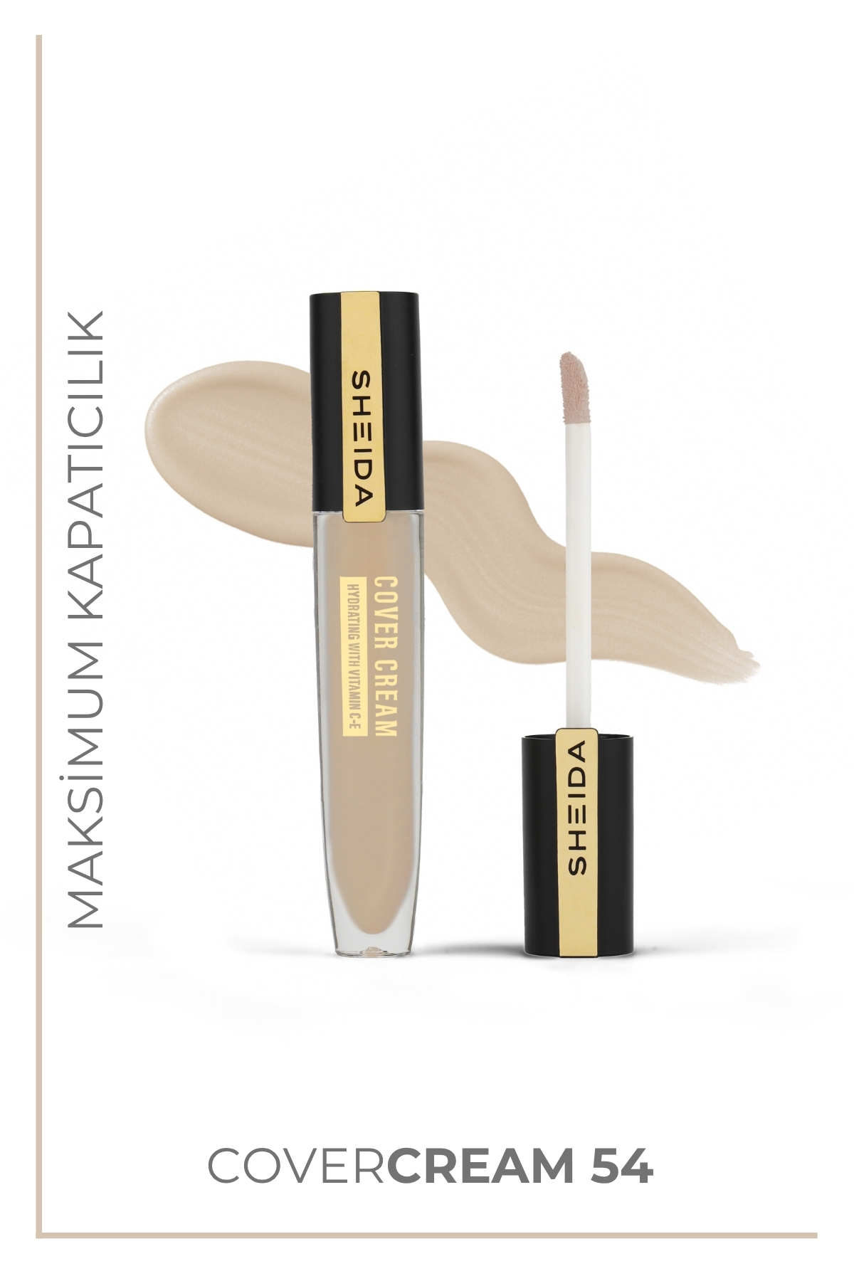 Sheida Cover Cream Aydınlatıcılı Gözaltı Kapatıcısı, Yoğun Pigment Concealer - No 54