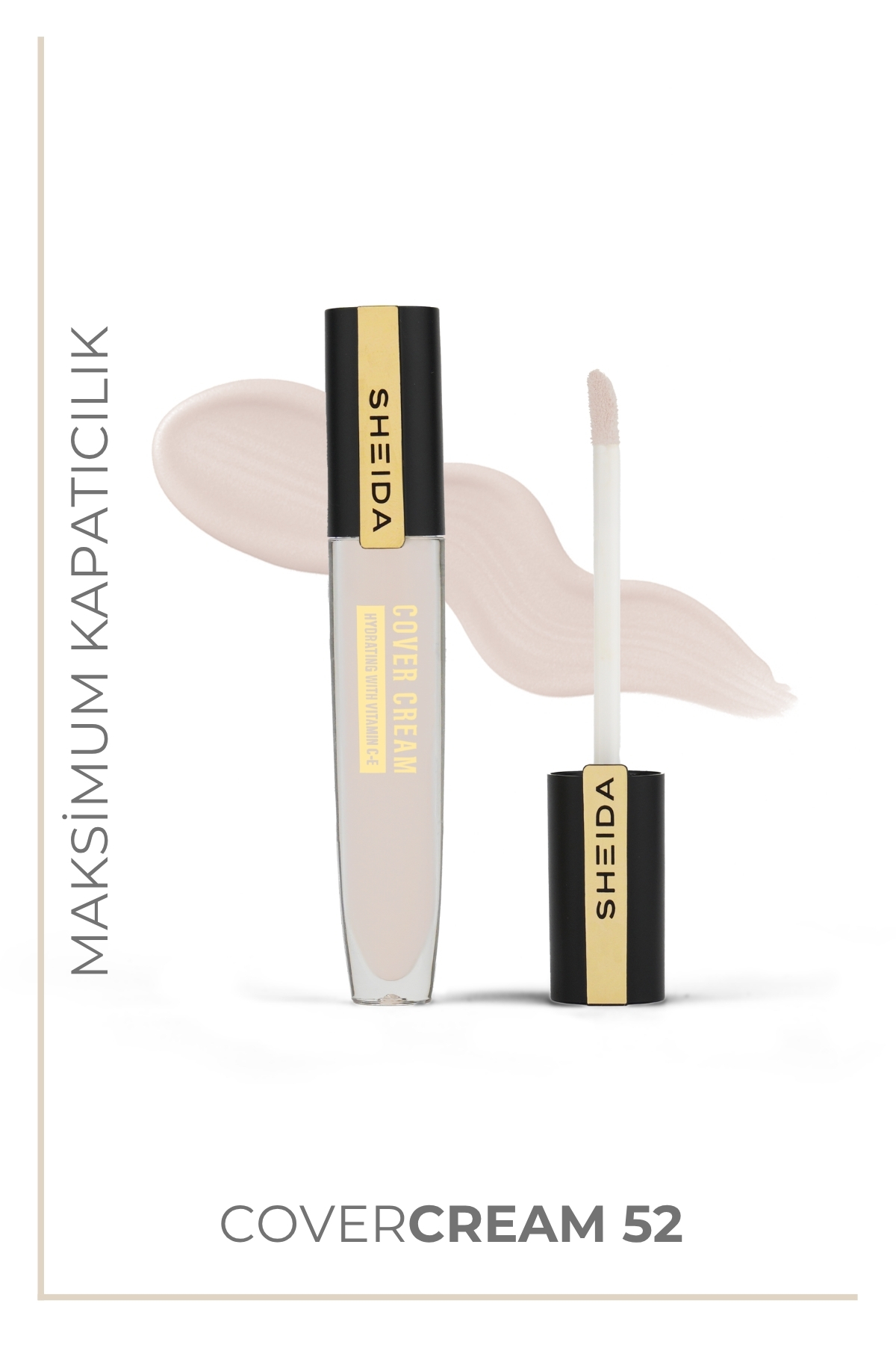 Sheida Cover Cream Aydınlatıcılı Gözaltı Kapatıcısı, Yoğun Pigment Concealer - No 52