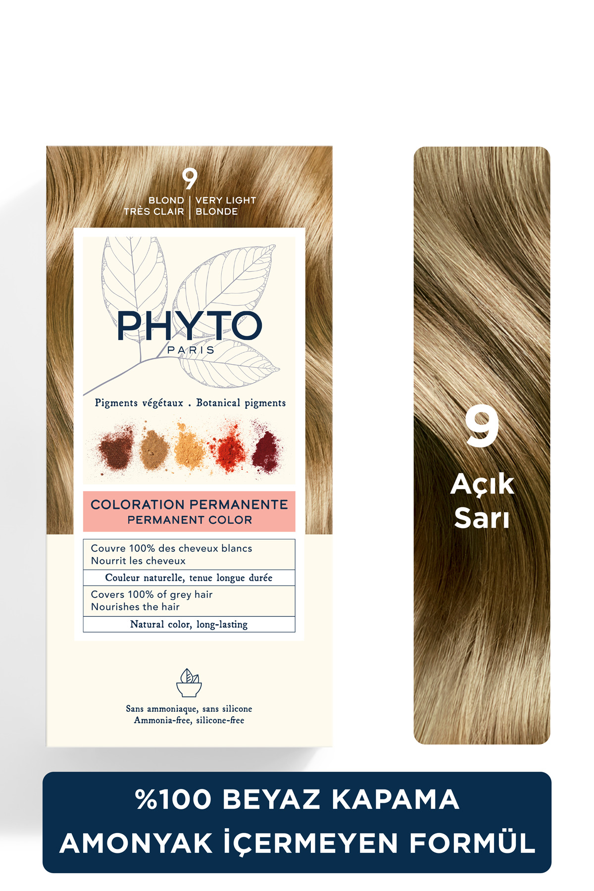 Phyto Color Bitkisel Amonyaksız Kalıcı Doğal Içerikli Bitkisel Saç Boyası 9 Açık Sarı
