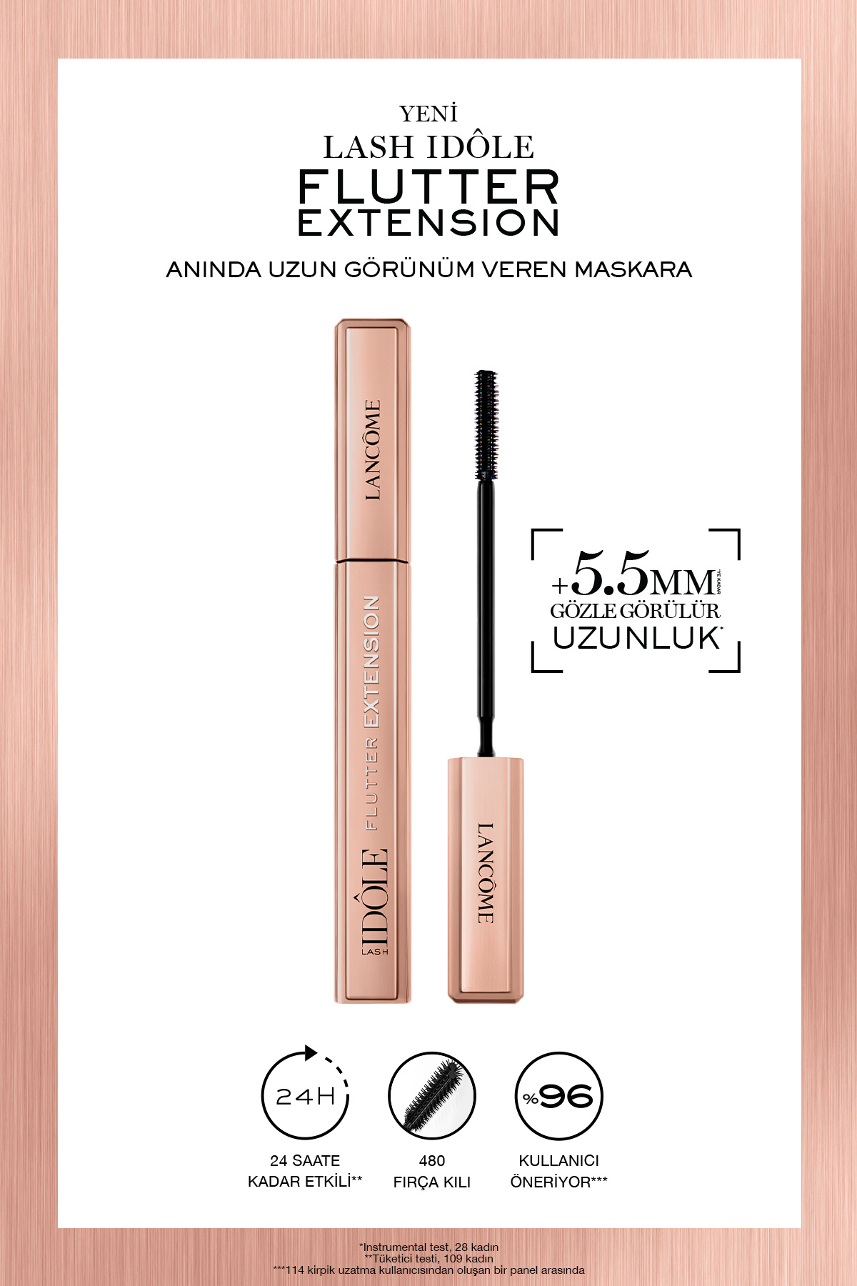 Lancome Anında Kirpikleri Kaldırma Etkili Uzunluk,Dolgunluk Verici Suya Dayanıklı Maskara