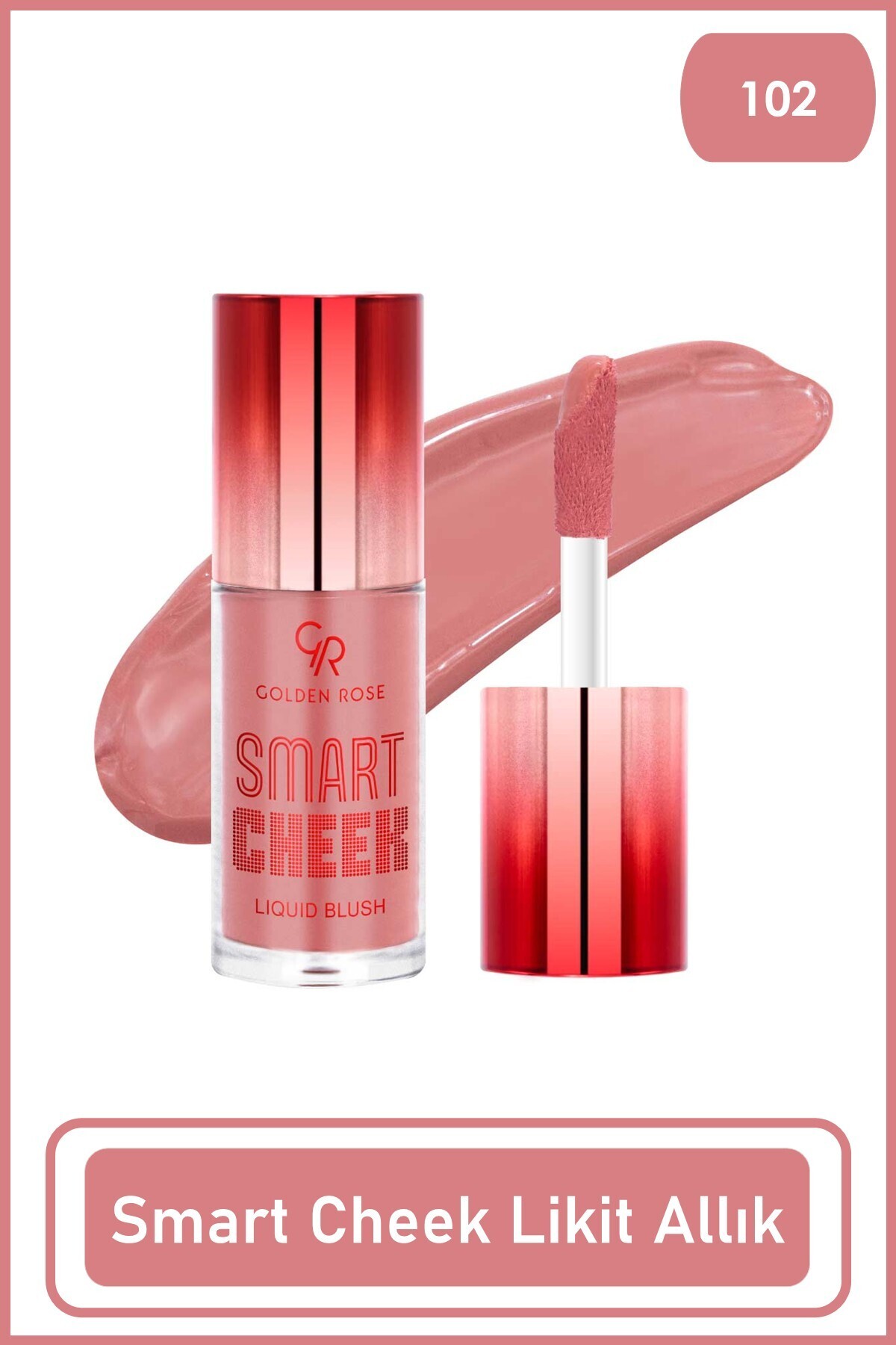 Golden Rose Smart Cheek Liquid Blusher 102- Şeftali Likit Allık 6 ml