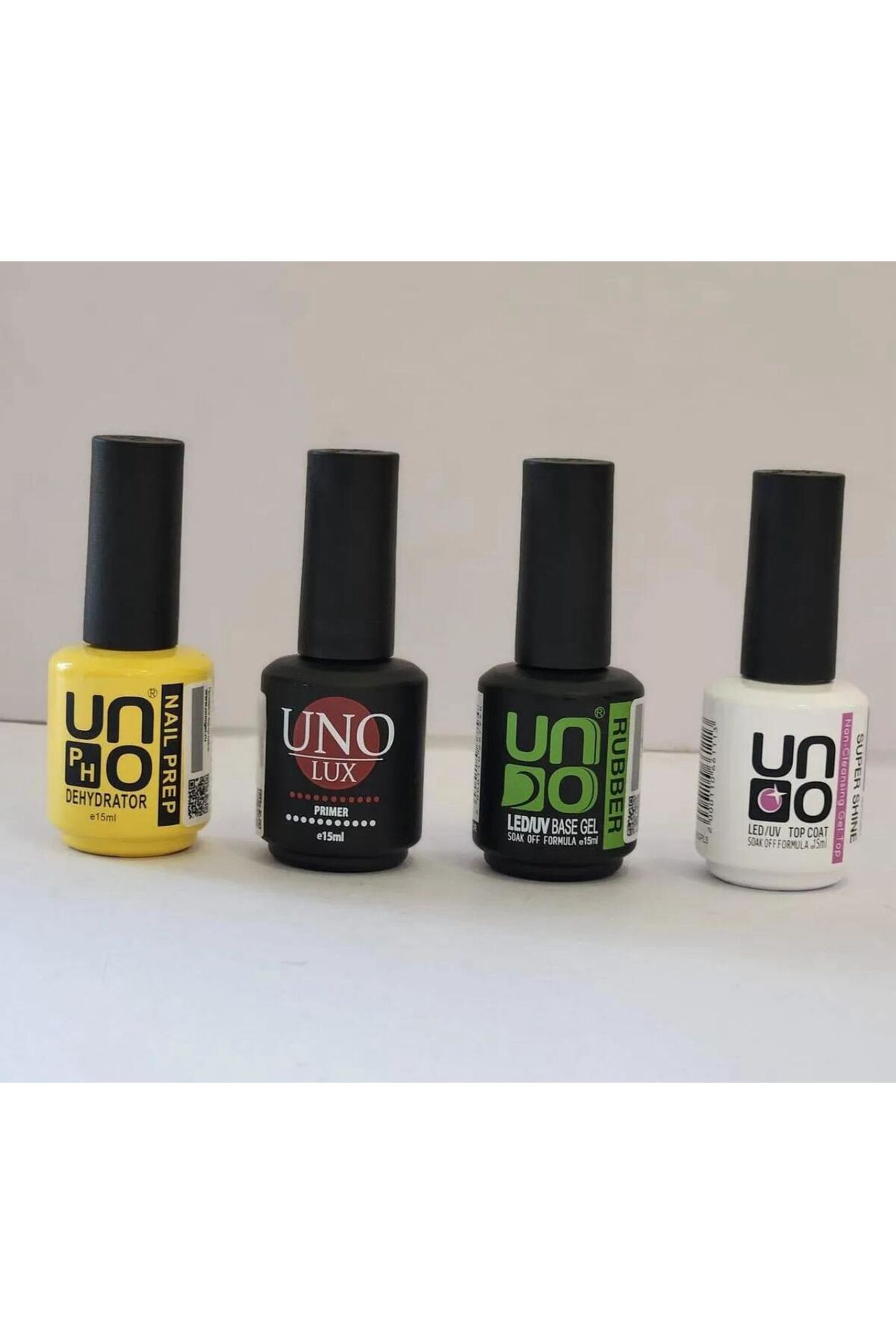 Anıl Gel Polish Kalıcı Oje 4'Lü Uno Set Dehidratör-Acid Primer-Rubber Base-Top Coat-15 ML