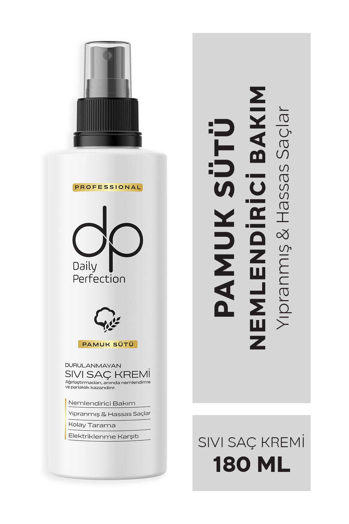 dp Daily Perfection Pamuk Sütü Durulanmayan Sıvı Saç Bakım Kremi 180 ml