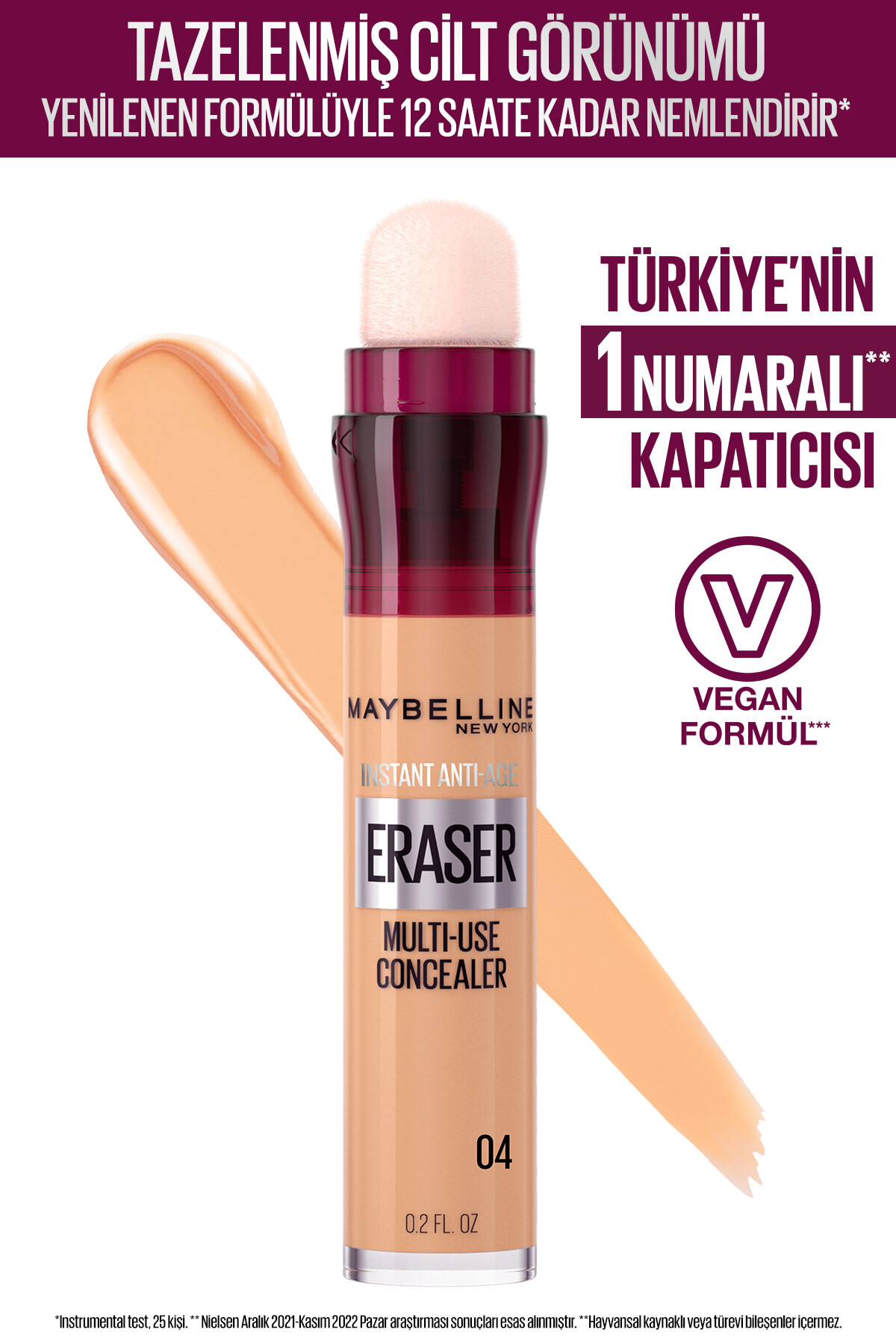Maybelline New York Instant Anti Age Eraser Kapatıcı - 04 Honey Concealer