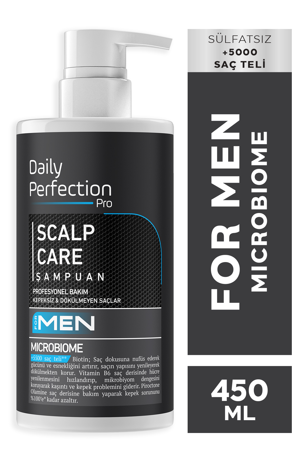 DAILY PERFECTION PRO Saç Dökülmesine Karşı Etkili Şampuan Scalp Care For Men 450 ml