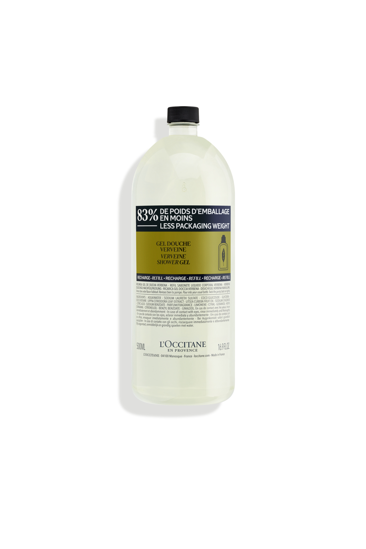 L'Occitane Verbena Parfümlü Duş Jeli Eko Yedek (Refill), Mine Çiçeği Özlü, 500 ml