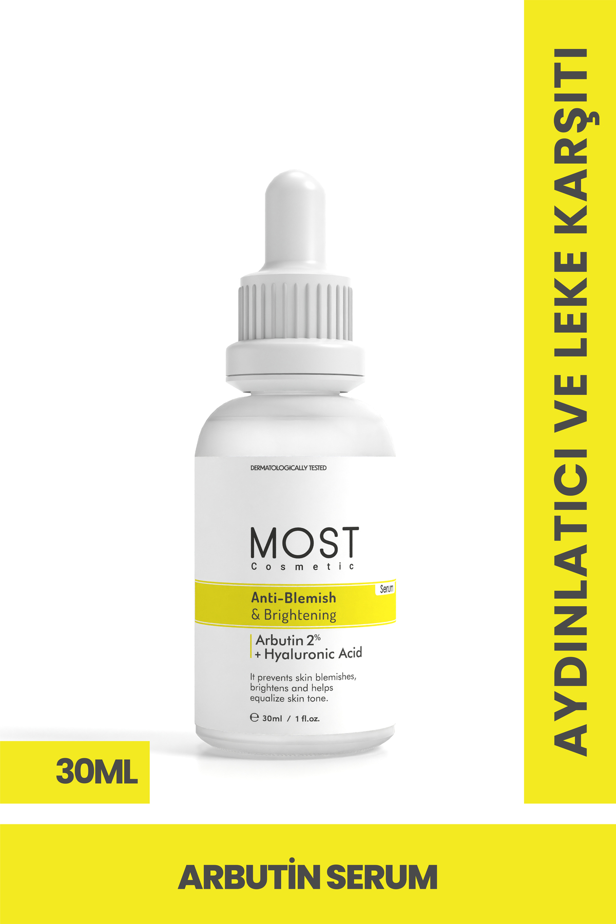 MOST Cosmetic Leke Karşıtı, Cilt Tonu Eşitleyici Ve Aydınlatıcı Arbutin Serum 30ml