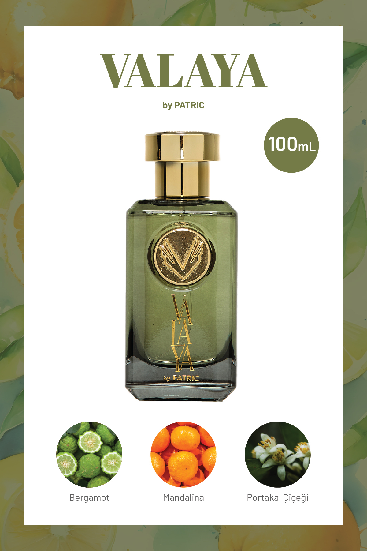 Frederic Patric Valaya Oryantal EDP Parfüm Bergamot Mandalina Portakal Çiçeği 100 ml