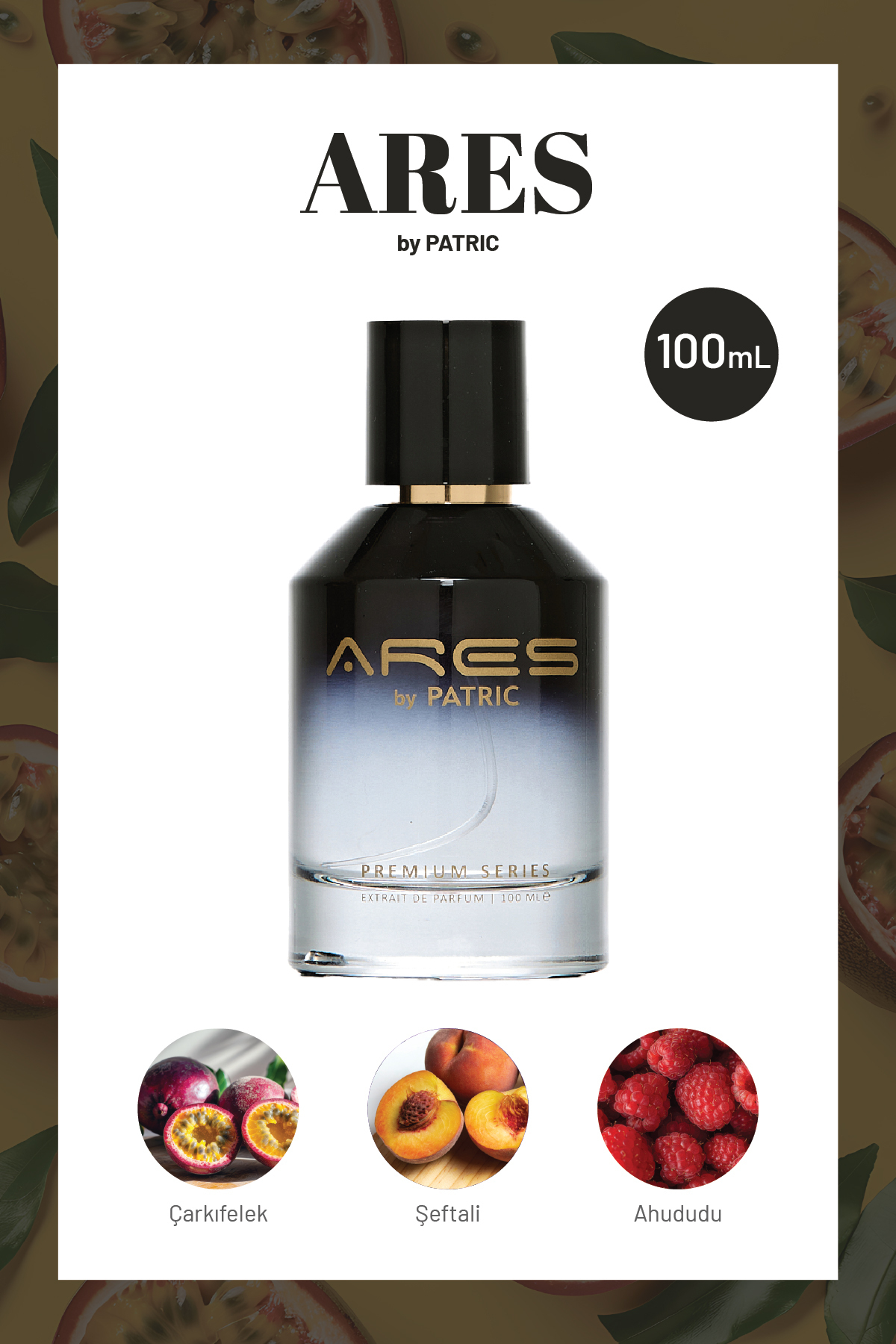 Frederic Patric Ares EDP Meyveli Erkek Parfüm 100 ml çarkıfelek şeftali ahududu notalı