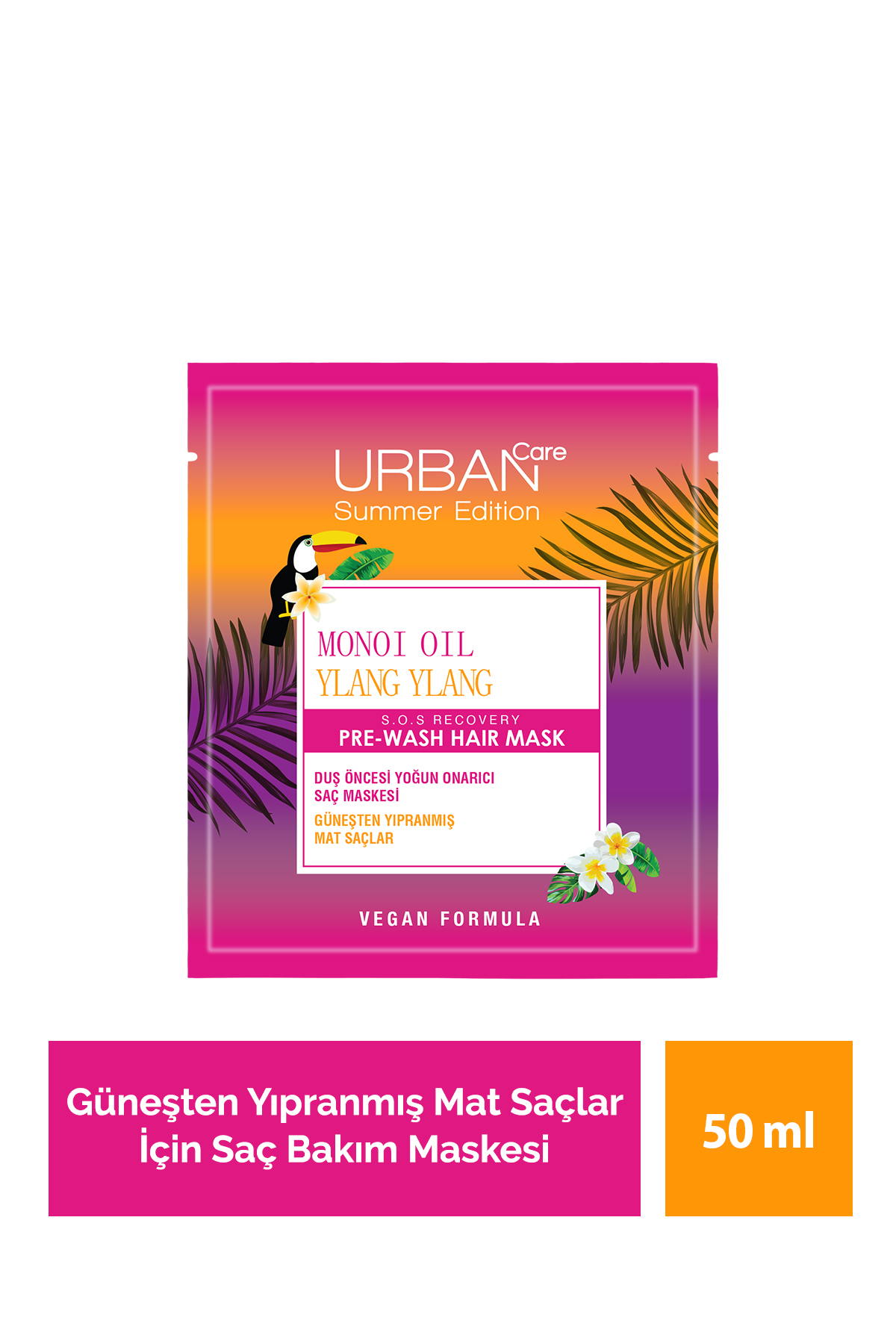 Urban Care Monoi Ylang Ylang Güneşten Yıpranmış Mat Saçlara Saç Özel Bakım Maskesi-50ml-vegan