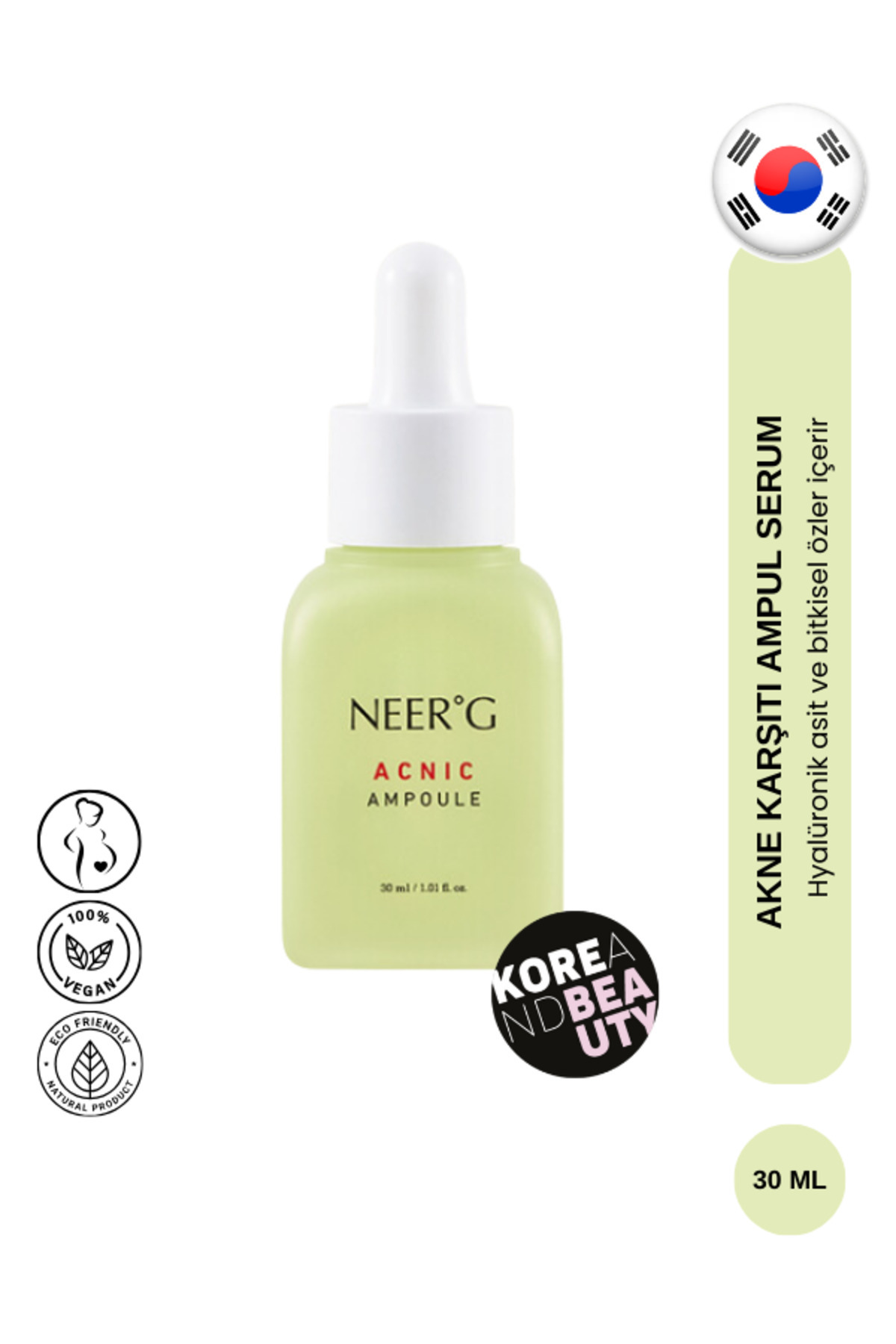 Neer G Acnic Ampoule Serum (KOREANDBEAUTY) 30ml | Karşıtı Bakım, Arındırıcı Ve Onarıcı Ampul
