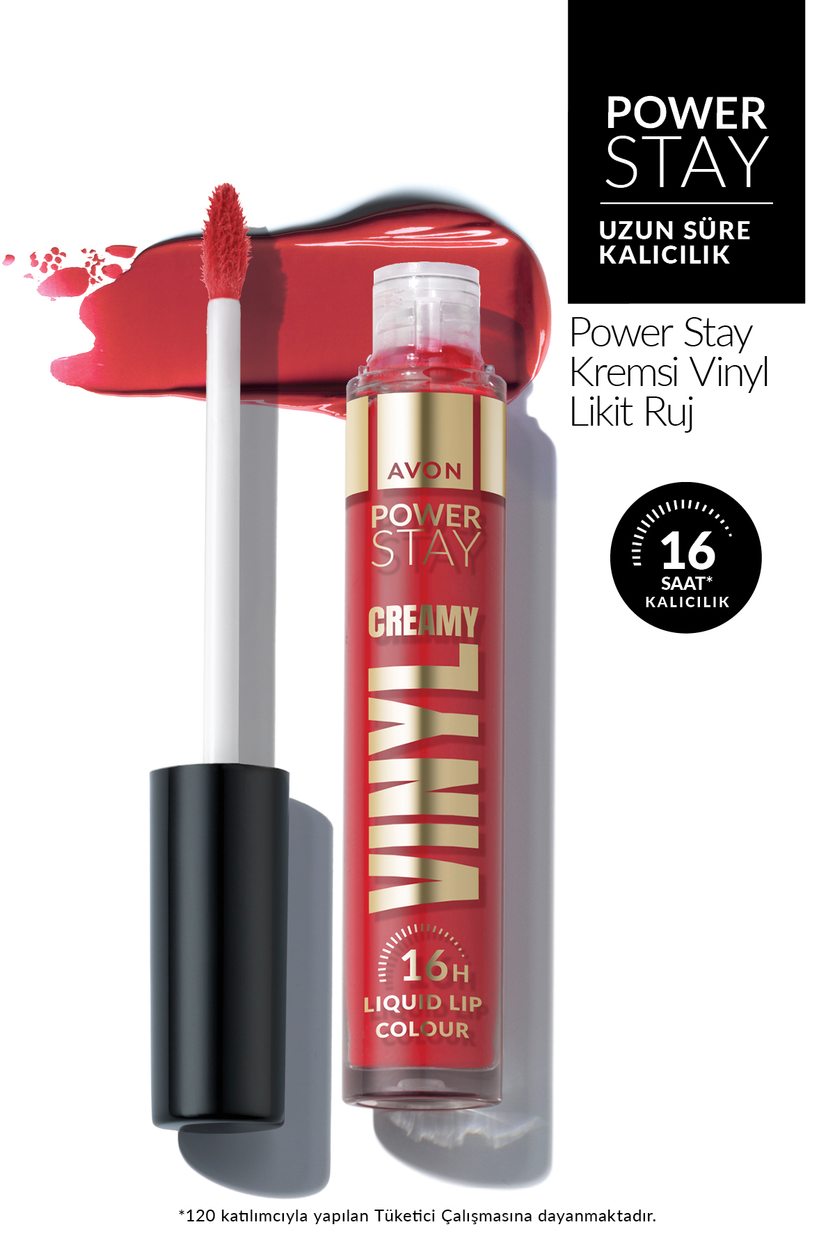 AVON Power Stay Kremsi Vinyl Likit Ruj - Rose Rule