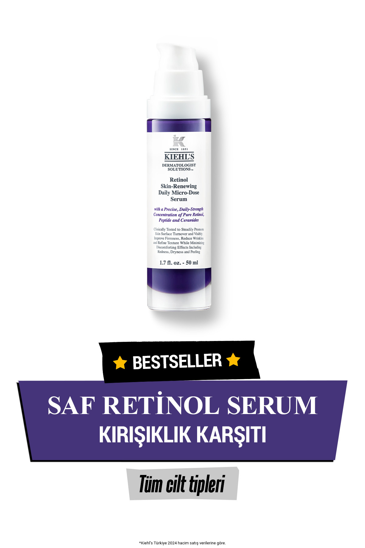 Kiehl's Dermatologist Solutions Kırışıklık Karşıtı Retinol Serum 50 ml
