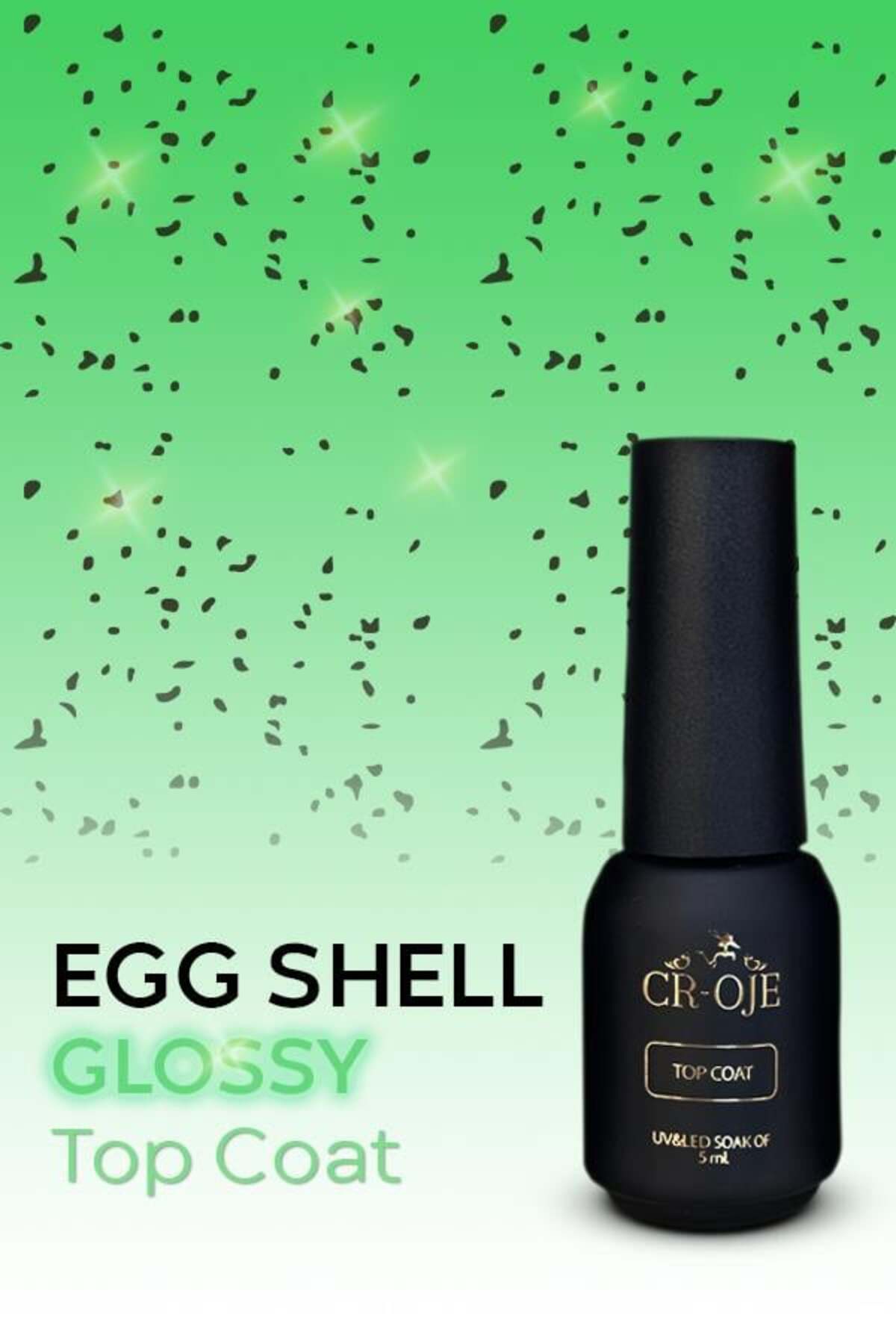 CROJE KALICI OJE Kalıcı Oje İçin Egg Shell Glossy Top Coat (5 ml)