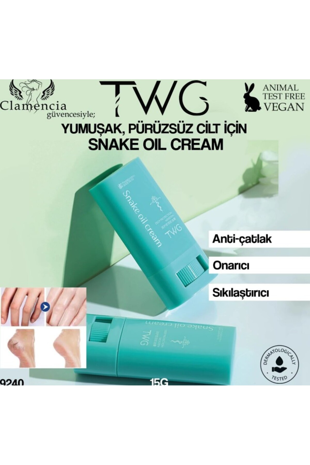 twg Clamencia TWG Snake Oil Krem Anti-Çatlak ve Sıkılaştırıcı Roll-On 15gr