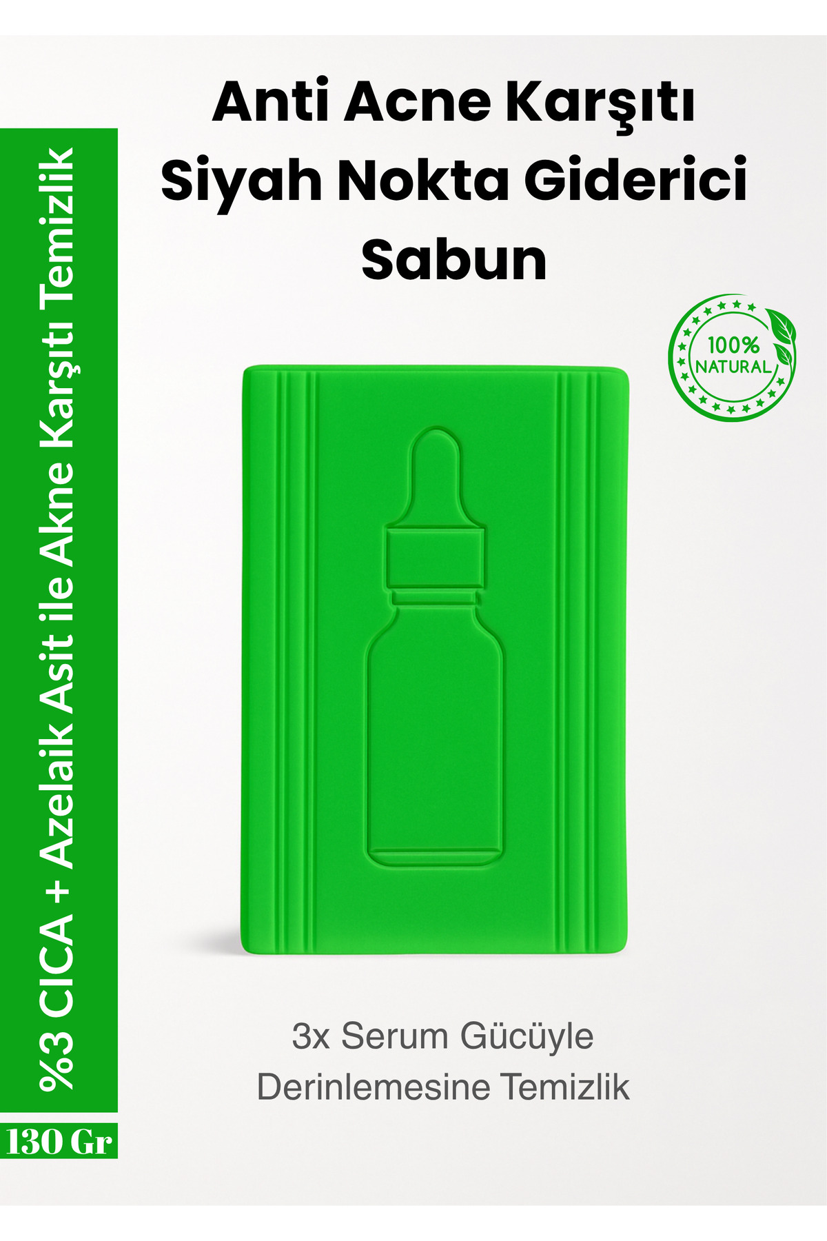 SOAVİE Anti Acne Sabunu 3x Acne Serumu Etkili Acne Temizleme Barı, Acne Karşıtı
