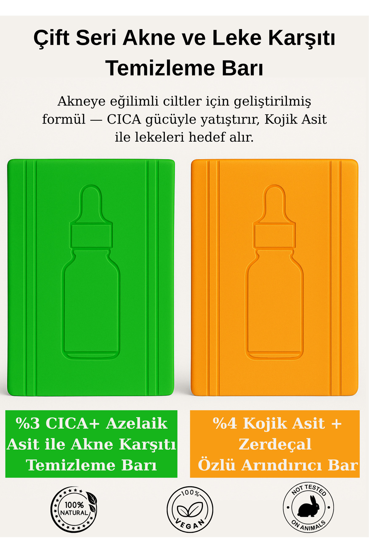 SOAVİE Kojic Asit Serum Barı & Anti Acne Serum Barı – Leke Ve Akne Karşıtı Cilt Bakım Seti