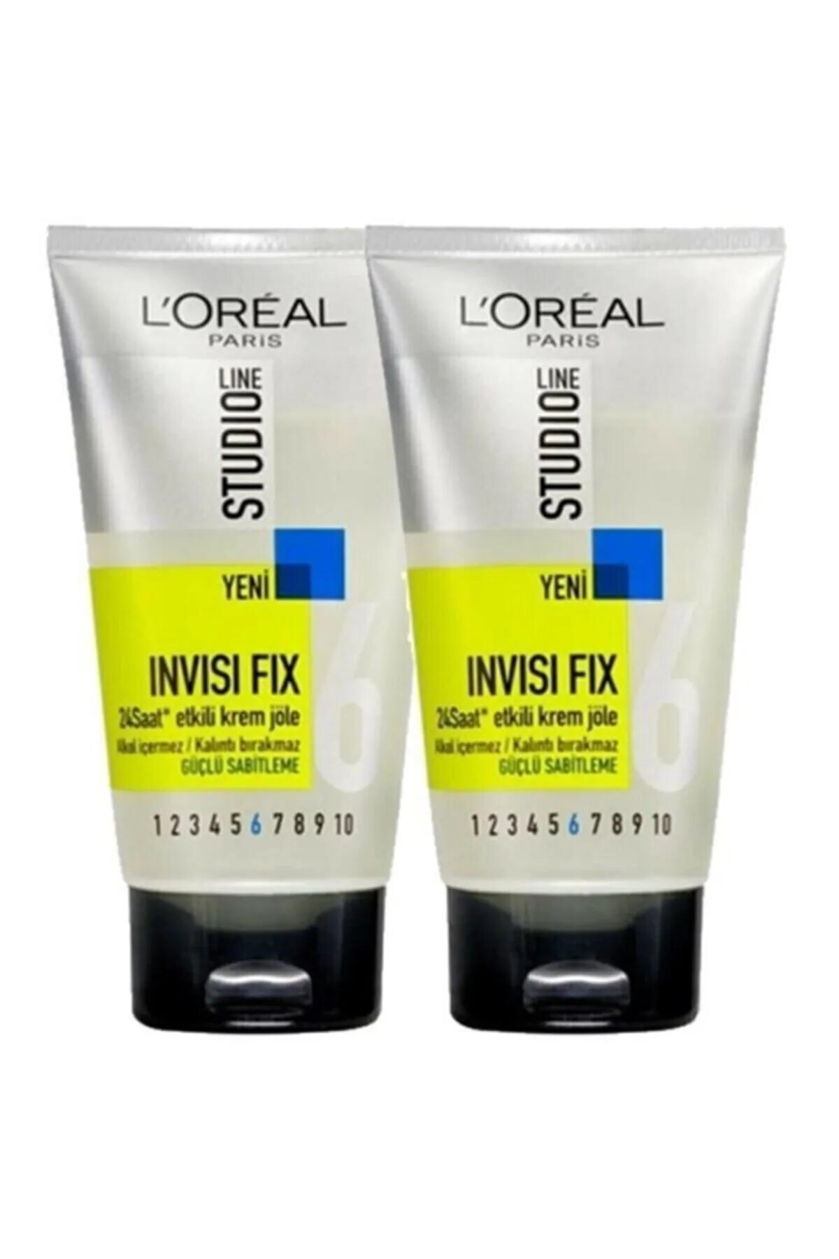 L'Oreal Paris 24 Saat Tutucu Güçlü Saç Jölesi - Studio Line Invisi Fix 150 Ml No: 6 X2 Adet